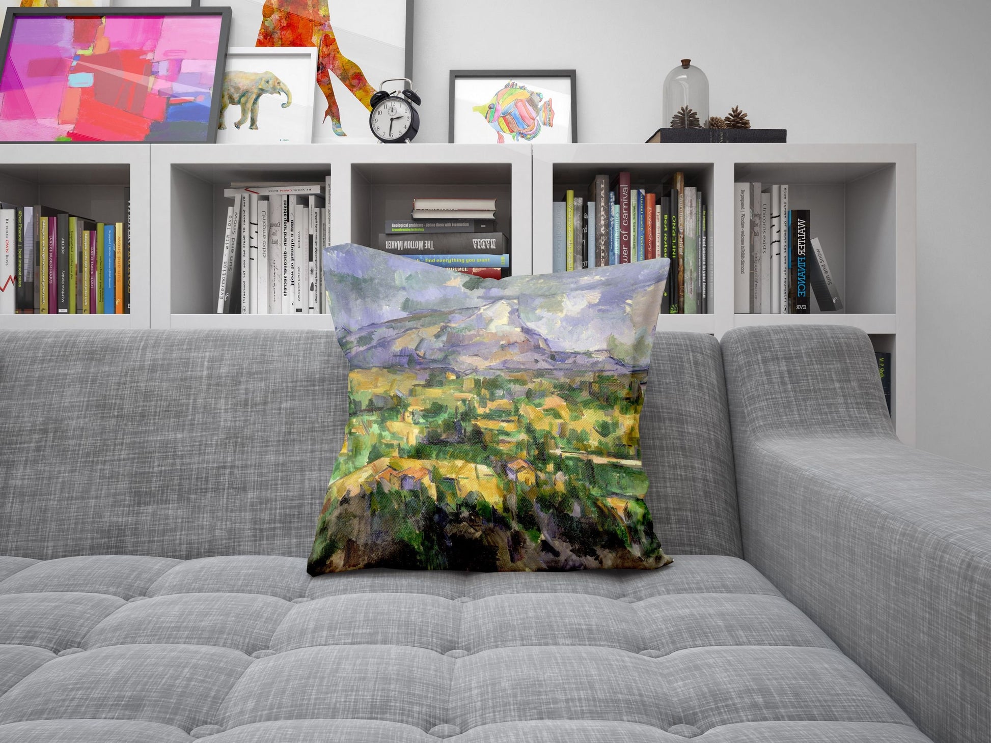 Paul Cezanne Famous Art, Toss Pillow, Abstract Throw Pillow Cover, Art Pillow, Green Pillow Cases, Modern Pillow, Large Pillow Cases