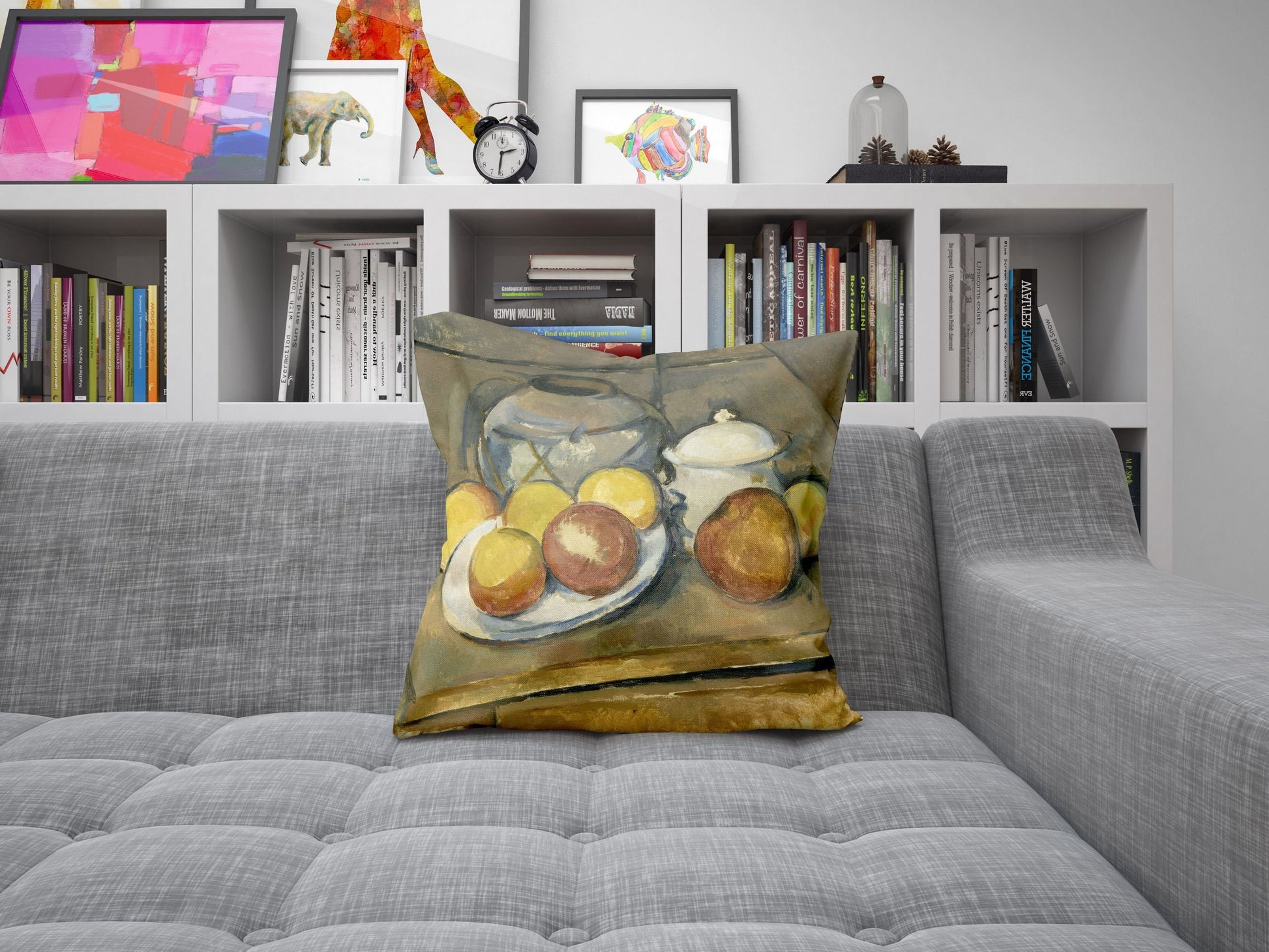 Paul Cezanne Famous Art Fruit, Throw Pillow, Abstract Throw Pillow, Artist Pillow, Yellow, Modern Pillow, 18 X 18 Pillow Covers
