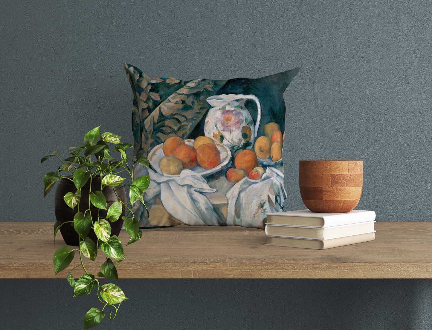 Paul Cezanne Famous Painting, Toss Pillow, Abstract Pillow, Artist Pillow, Orange Pillow, Post-Impressionist Art, 22X22 Pillow Cover