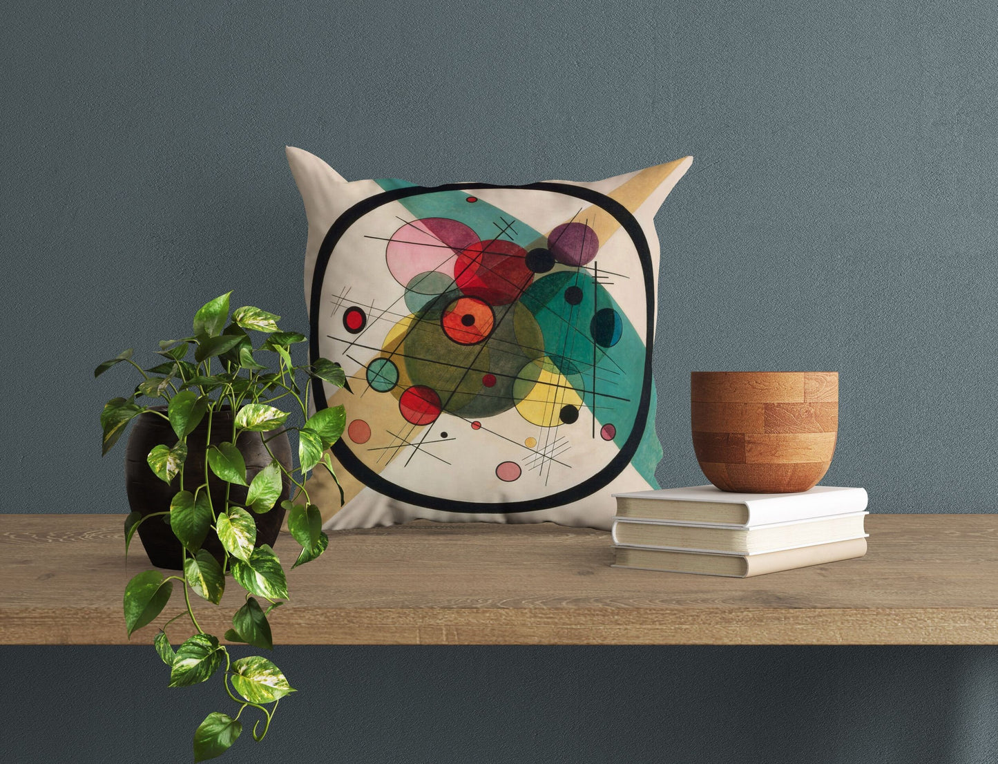 Wassily Kandinsky Abstract Painting, Throw Pillow Cover, Abstract Art Pillow, Soft Pillow Cases, Black, Modern Pillow, 18 X 18 Pillow Covers