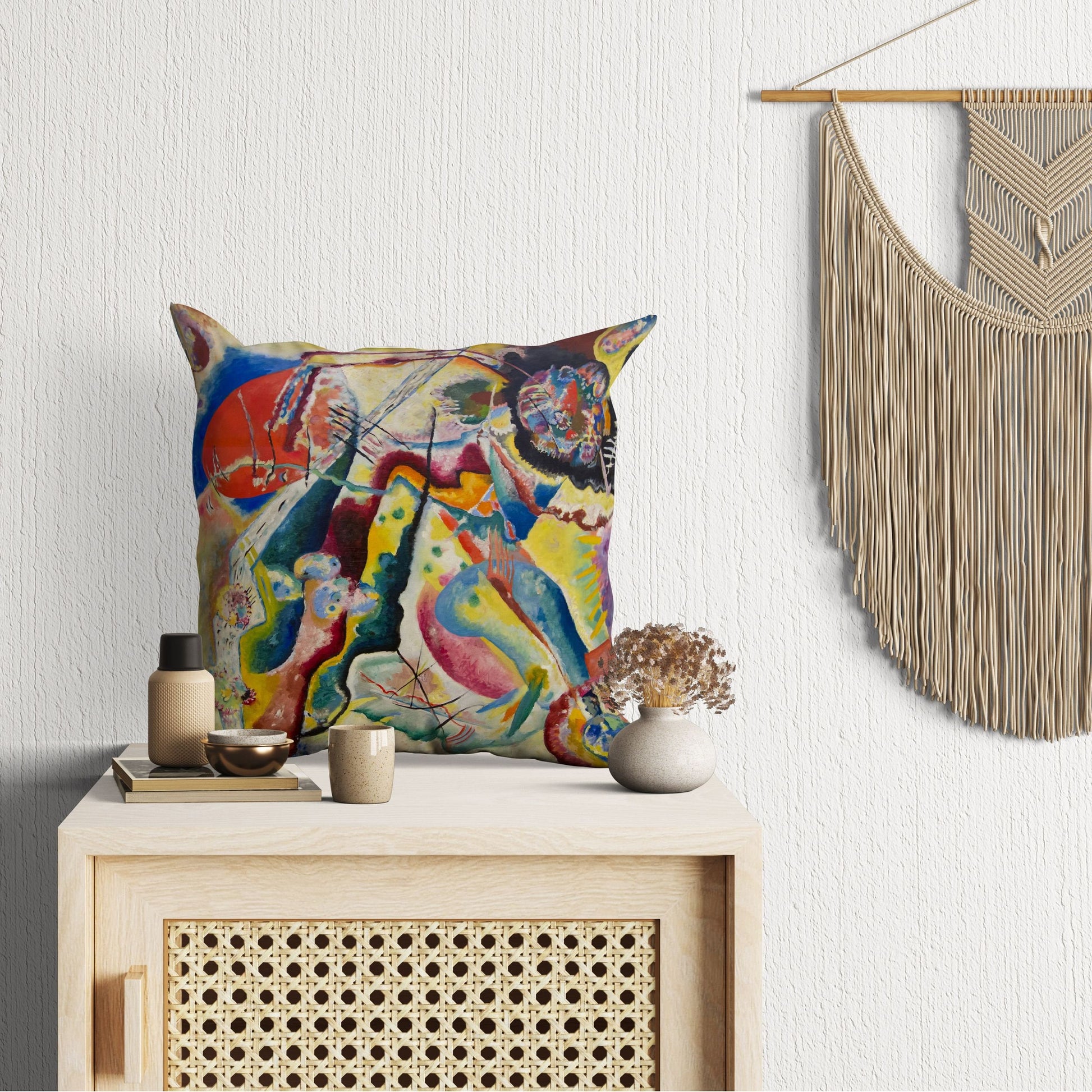 Wassily Kandinsky Abstract Painting, Throw Pillow, Geometric Pillow, Art Pillow, Contemporary Pillow, 18 X 18 Pillow Covers