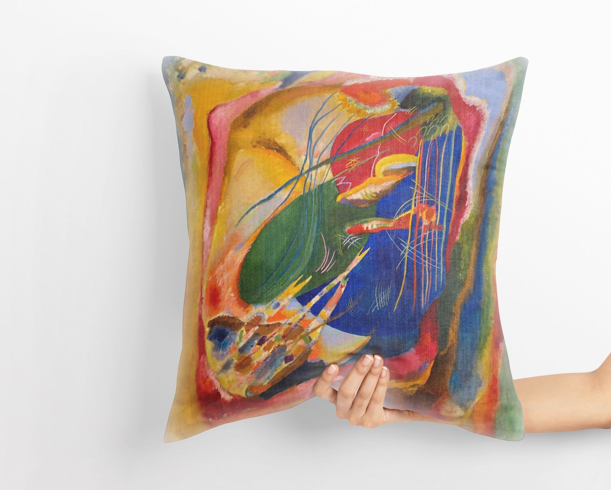 Wassily Kandinsky Abstract Painting, Tapestry Pillows, Geometric Pillow, Art Pillow, Contemporary Pillow, Large Pillow Cases