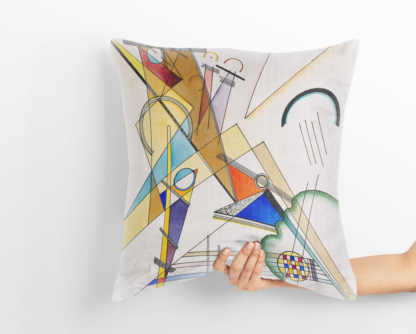 Wassily Kandinsky Abstract Painting, Throw Pillow Cover, Geometric Pillow, Soft Pillow Cases, Colorful Pillow Case, Indoor Pillow Cases