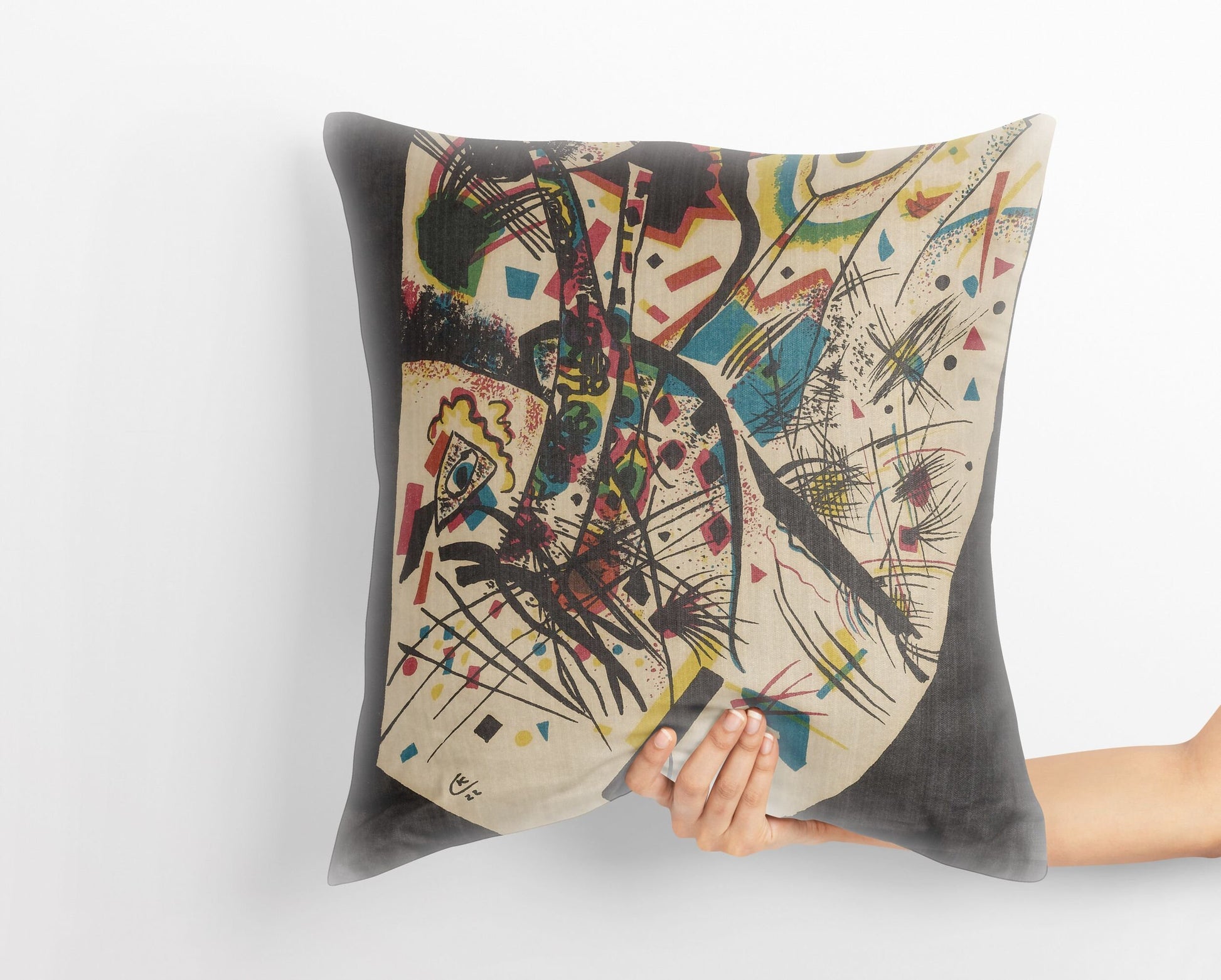 Wassily Kandinsky Abstract Painting, Pillow Case, Geometric Pillow, Designer Pillow, Colorful Pillow Case, Modern Pillow, Large Pillow Cases