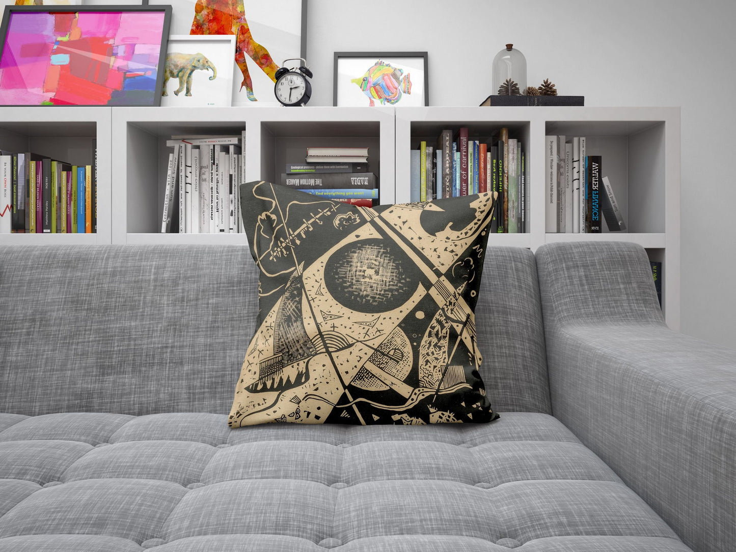 Wassily Kandinsky Abstract Painting, Throw Pillow Cover, Abstract Art Pillow, Art Pillow, Colorful Pillow Case, Large Pillow Cases