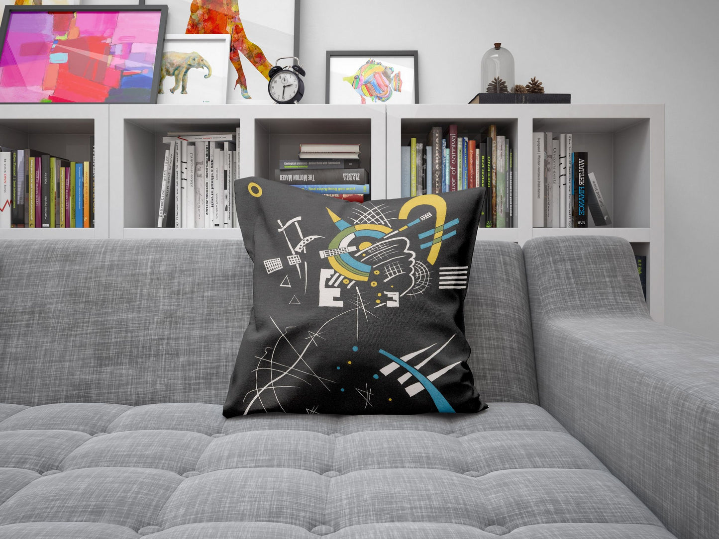 Wassily Kandinsky Abstract Painting, Toss Pillow, Abstract Pillow, Designer Pillow, Colorful Pillow Case, Contemporary Pillow, Square Pillow