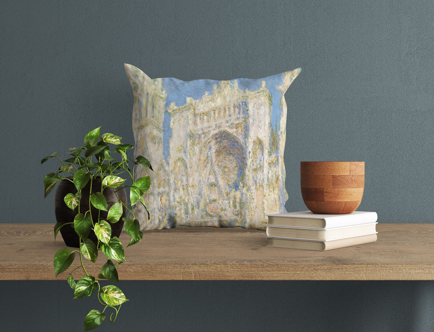 Claude Monet Famous Painting Rouen Cathedral, Throw Pillow, Abstract Throw Pillow, Designer Pillow, Housewarming Gift, Holiday Gift