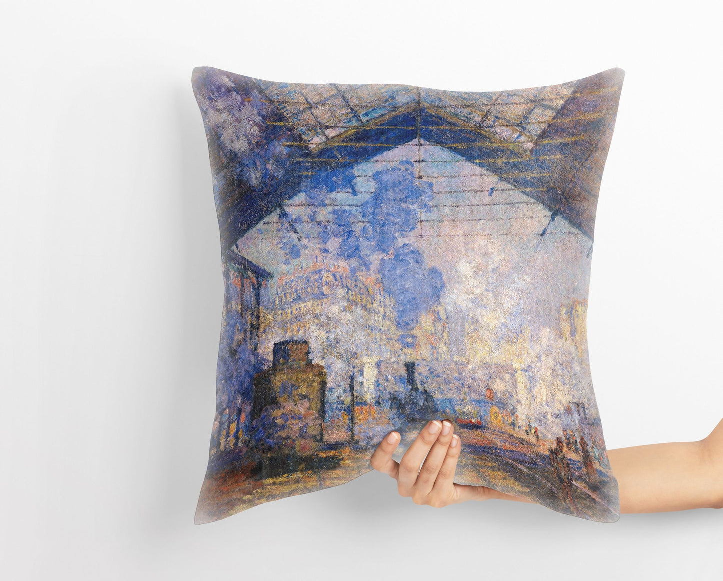Claude Monet Famous Painting, Toss Pillow, Abstract Throw Pillow Cover, Art Pillow, 22X22 Pillow Cover, Farmhouse Pillow, Abstract Decor