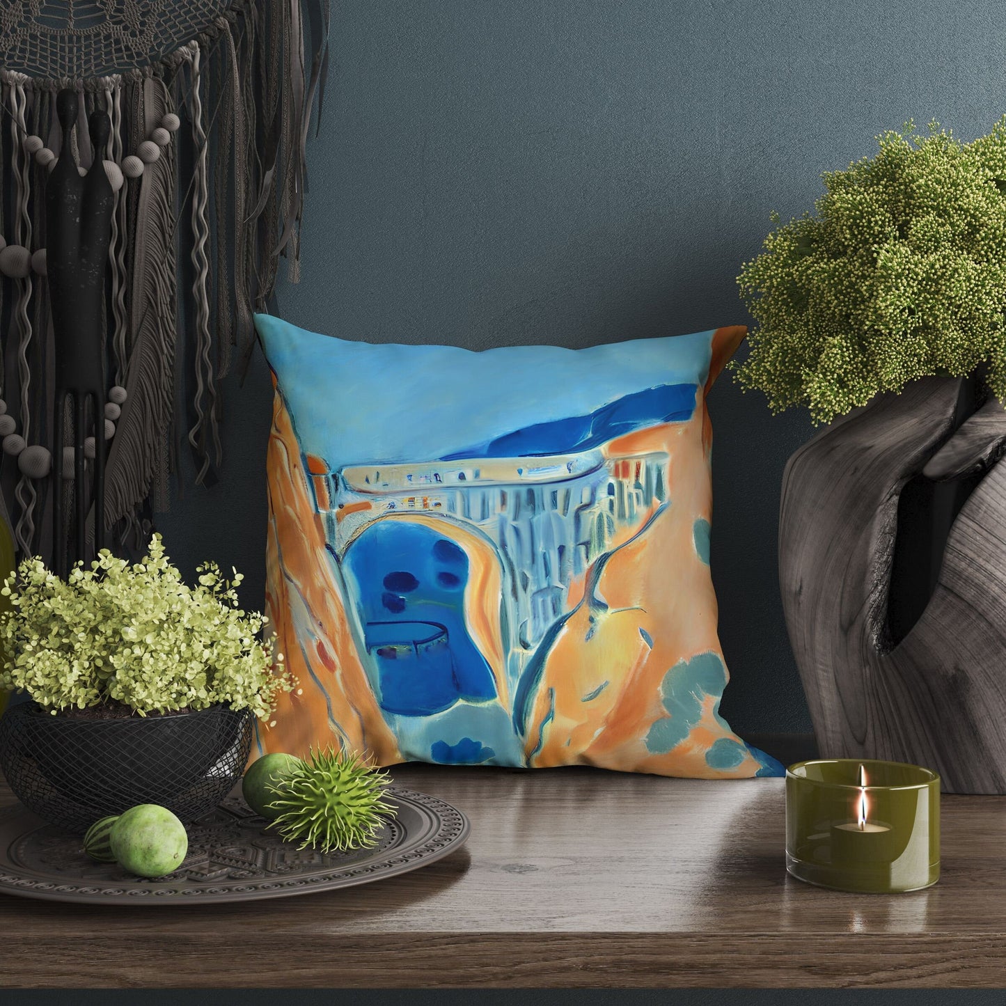 Landscape Art, Decorative Pillow, Abstract Throw Pillow Cover, Contemporary Pillow, Large Pillow, Home Decor Pillow, Indoor Pillow Cases