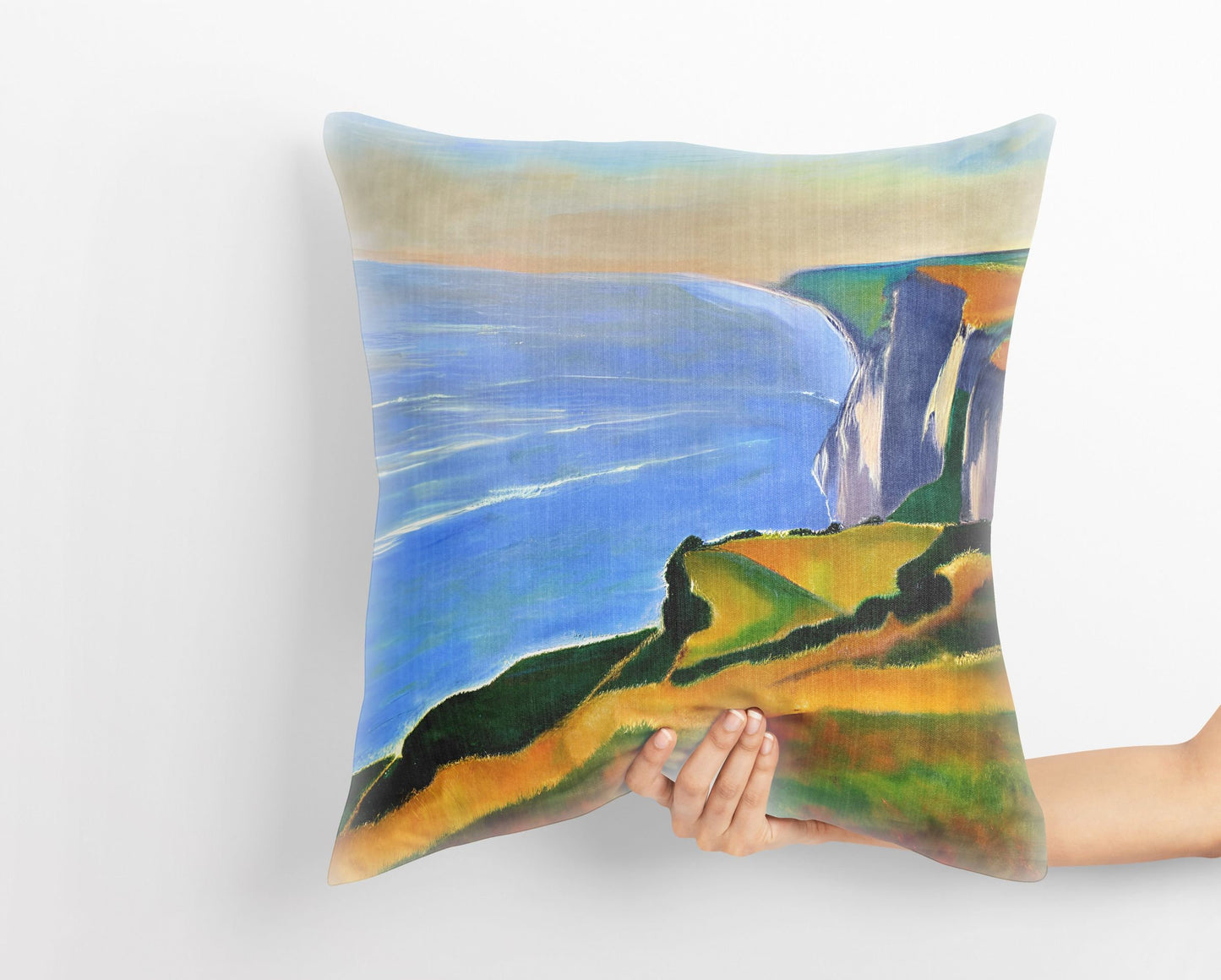 Landscape Art Throw Pillow, Abstract Pillow, Art Pillow, Colorful Pillow Case, Modern Pillow, Housewarming Gift, Indoor Pillow Cases