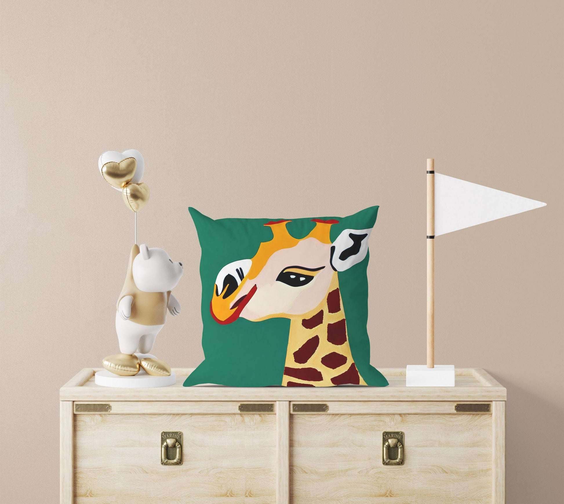 Modern Art African Wildlife Giraffe Throw Pillow, Abstract Throw Pillow, Designer Pillow, Colorful Pillow Case, Watercolor Pillow Cases
