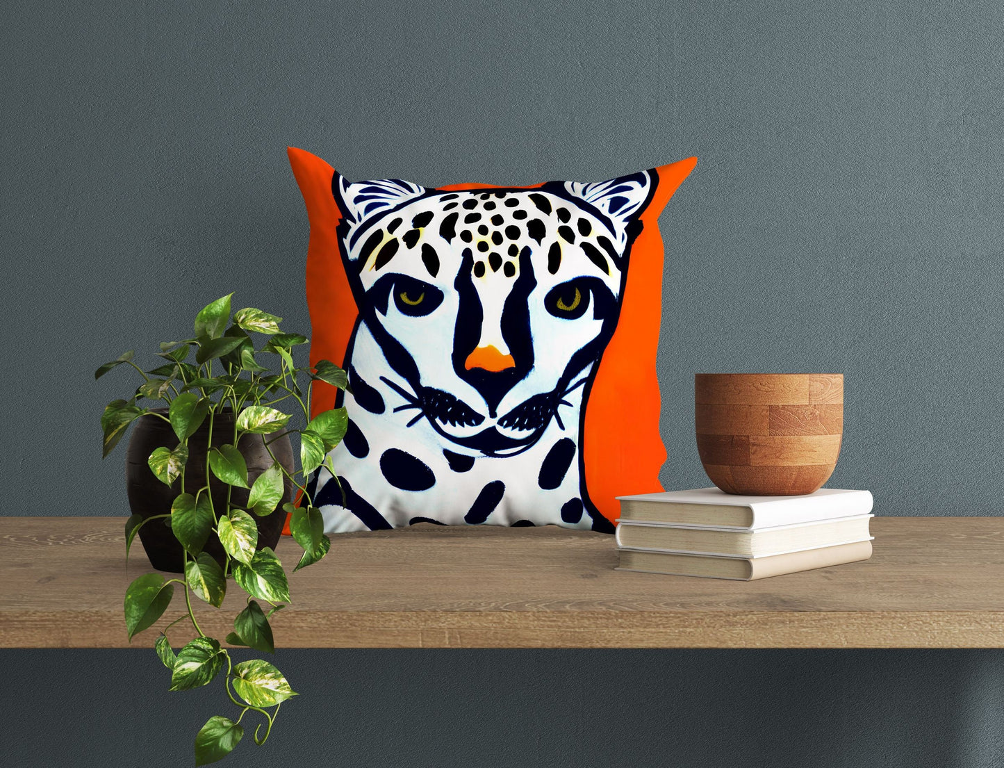 Modern Art African Wildlife Cheetah Tapestry Pillows, Bee Pillow Cover, Art Pillow, Colorful Pillow Case, Modern Pillow, Square Pillow