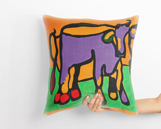 Abstract Art Calfs Throw Pillow, Toss Pillow, Abstract Throw Pillow, Comfortable, Colorful Pillow Case, Fashion, Square Pillow