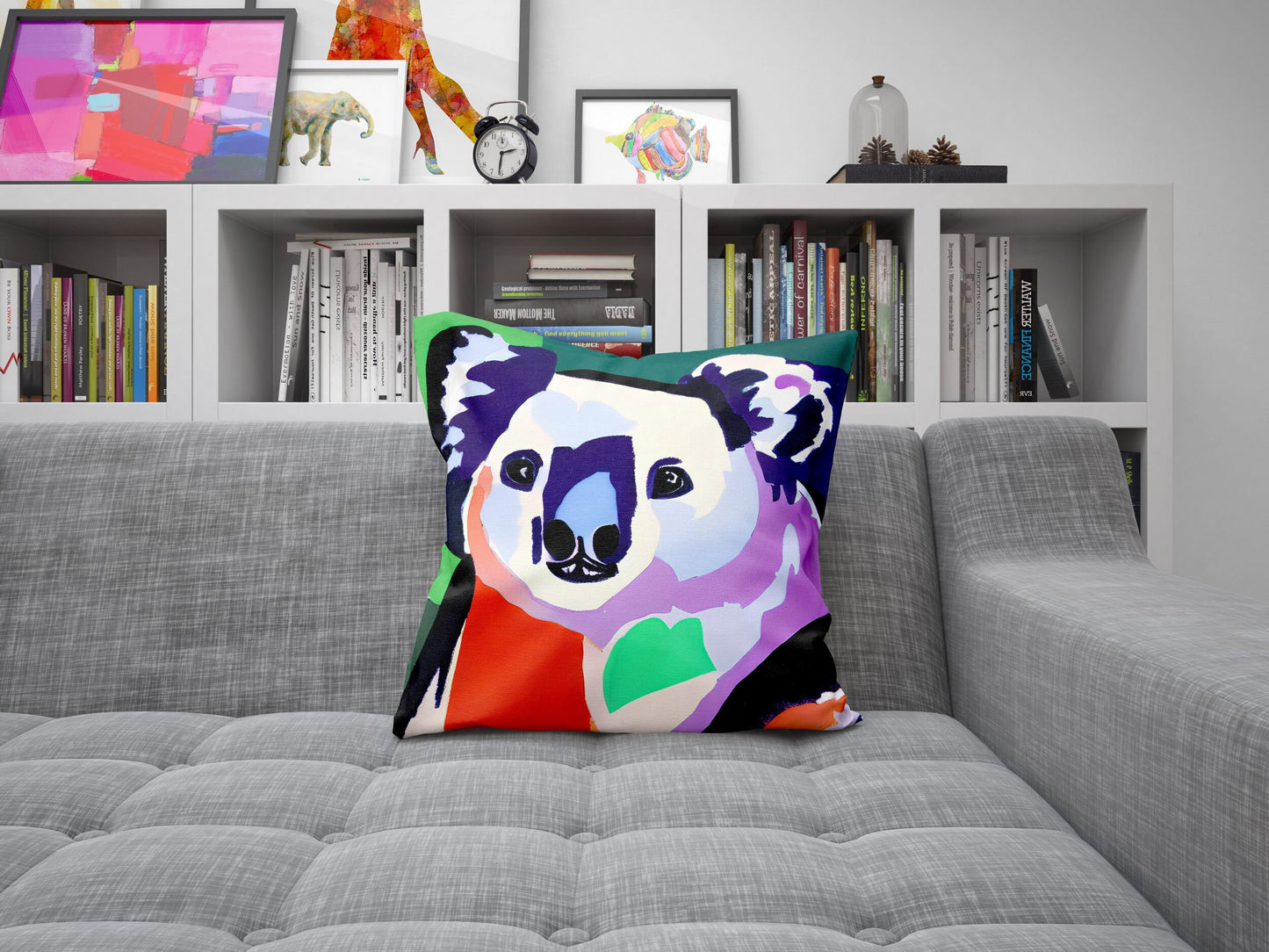 Australian Wildlife Australian Wildlife Koala Tapestry Pillows, Abstract Throw Pillow, Soft Pillow Cases, Nursery Pillows, Holiday Gift