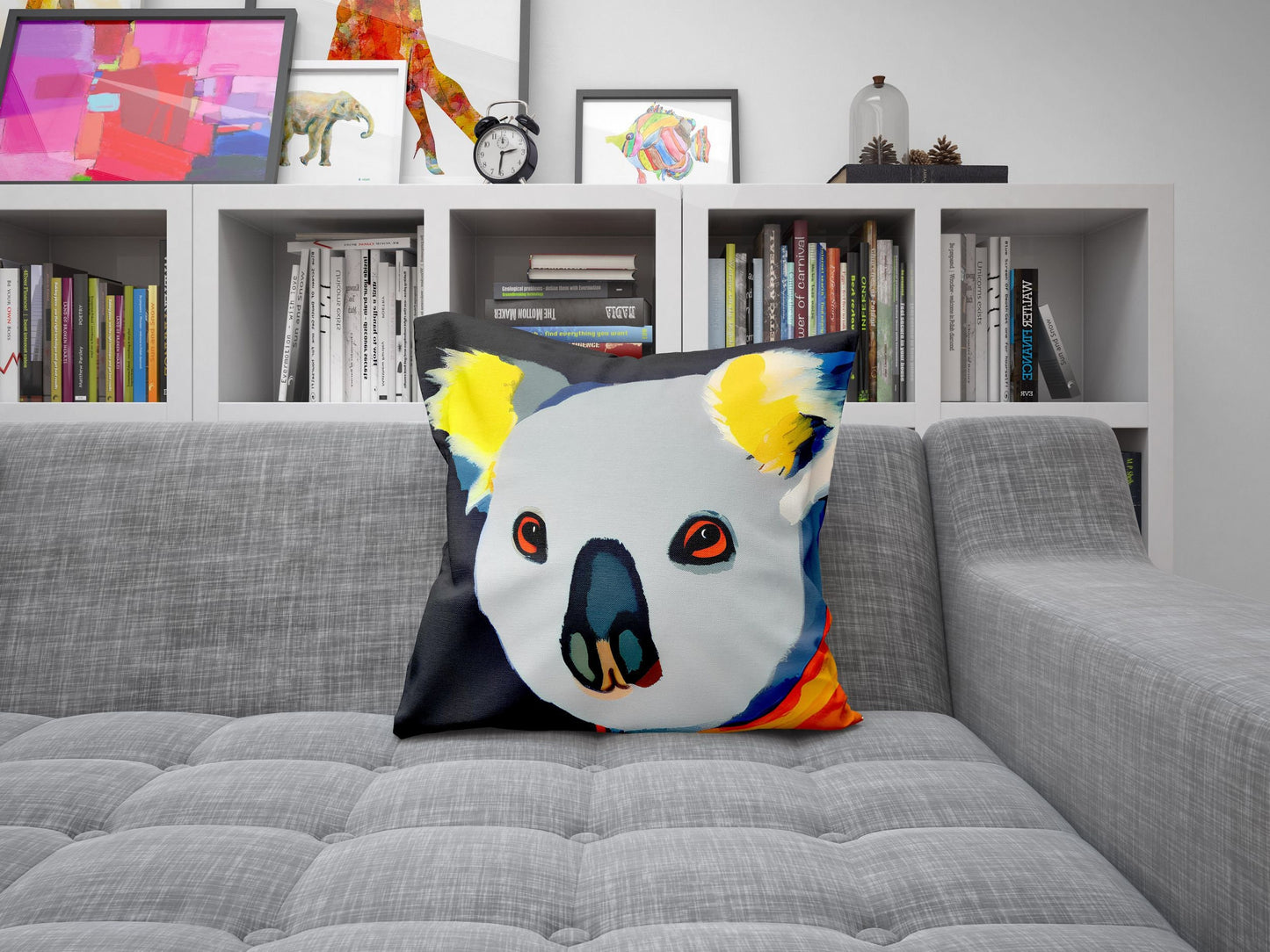 Australian Wildlife Australian Wildlife Koala Decorative Pillow, Abstract Throw Pillow, Art Pillow, Colorful Pillow Case, Modern Pillow