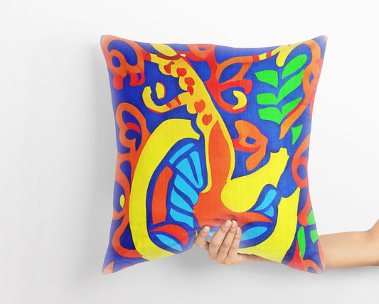 Abstract Original Art Throw Pillow, Abstract Pillow Case, Soft Pillow Cases, Colorful Pillow Case, Modern Pillow, 18 X 18 Pillow Covers