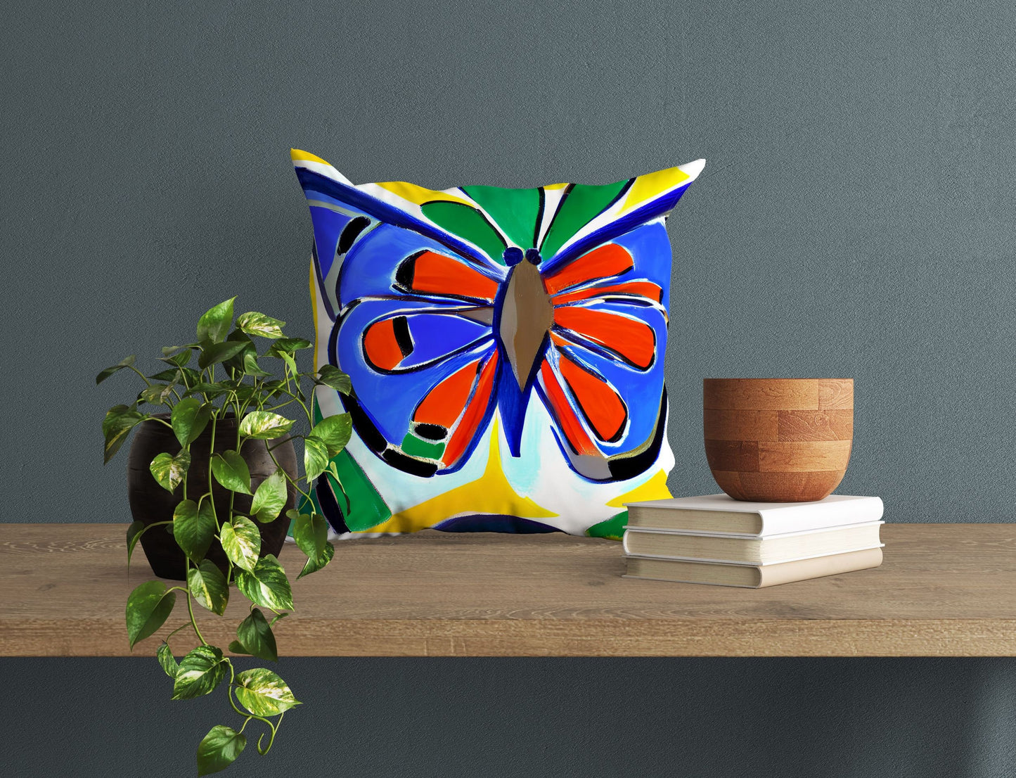 Butterfly Toss Pillow, Abstract Throw Pillow, Soft Pillow Cases, Colorful Pillow Case, Watercolor Pillow Cases, Square Pillow