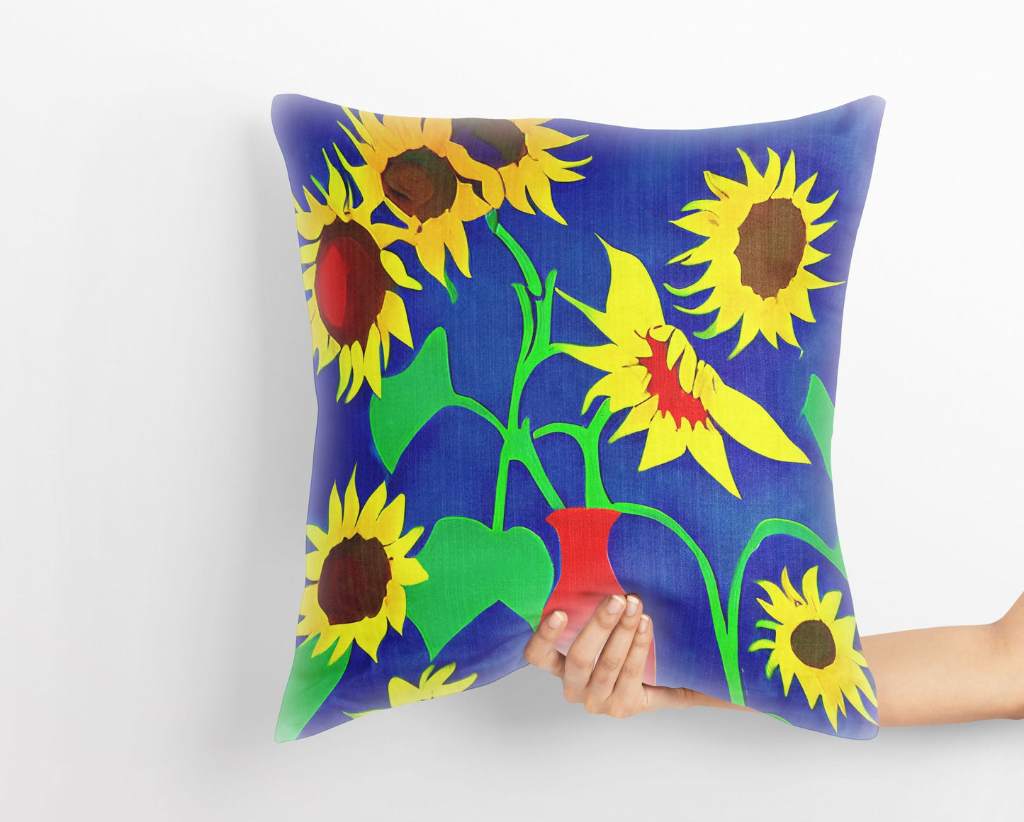 Sunflowers Pillow Case, Floral Throw Pillow, Art Pillow, Colorful Pillow Case, Fashion, Square Pillow, Home Decor Pillow, Abstract Decor