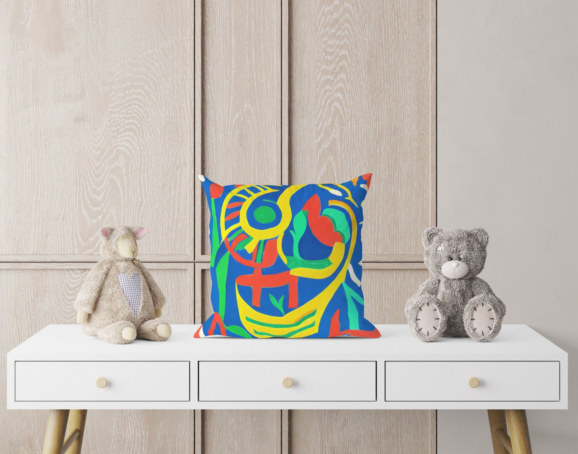 Abstract Throw Pillow, Throw Pillow, Animal Pillow, Art Pillow, Colorful Pillow Case, 24X24 Pillow Case, Christmas Pillow, Sofa Pillows