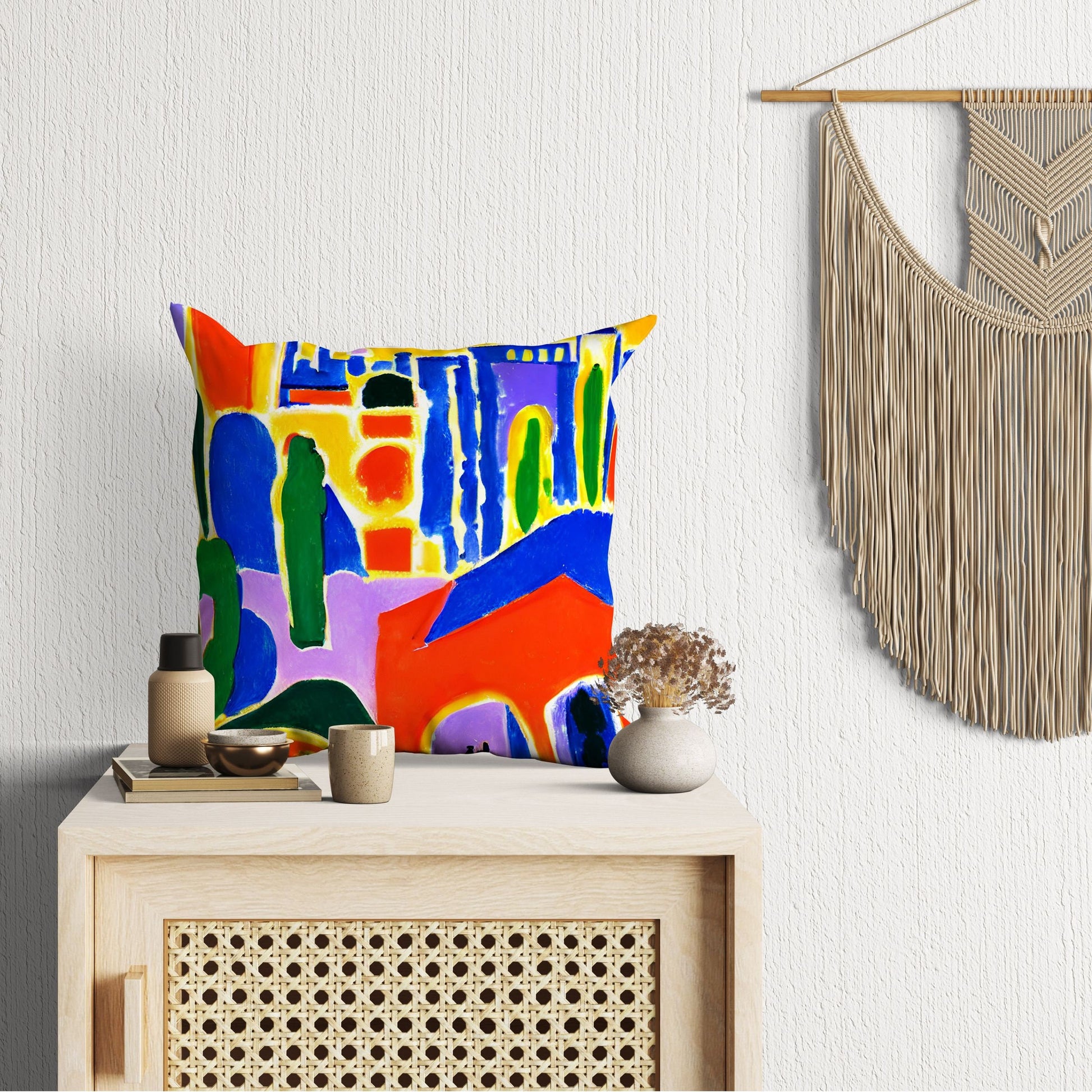 Night View Of Los Angeles, Throw Pillow, Abstract Pillow, Soft Pillow Cases, Colorful Pillow Case, Impressionist Pillow, Sofa Pillows