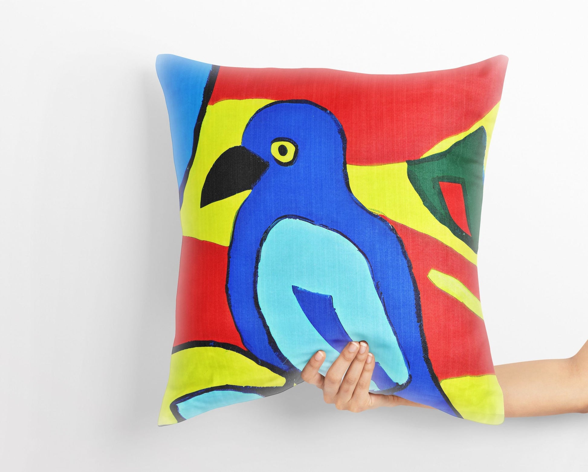 Blue Bird, Tapestry Pillows, Cat Pillow, Soft Pillow Cases, Colorful Pillow Case, Impressionist Pillow, Square Pillow, Christmas Pillow