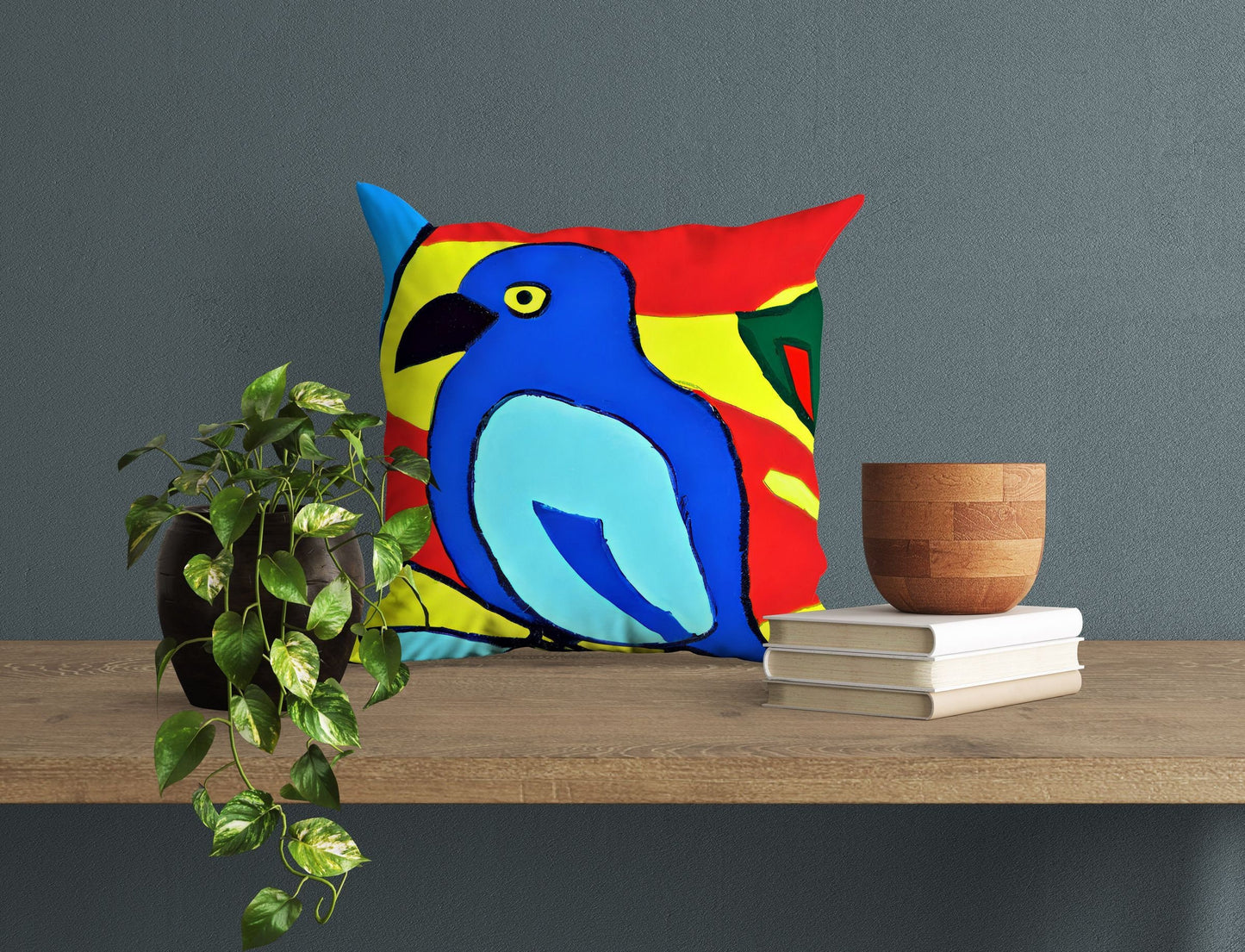 Blue Bird, Tapestry Pillows, Cat Pillow, Soft Pillow Cases, Colorful Pillow Case, Impressionist Pillow, Square Pillow, Christmas Pillow