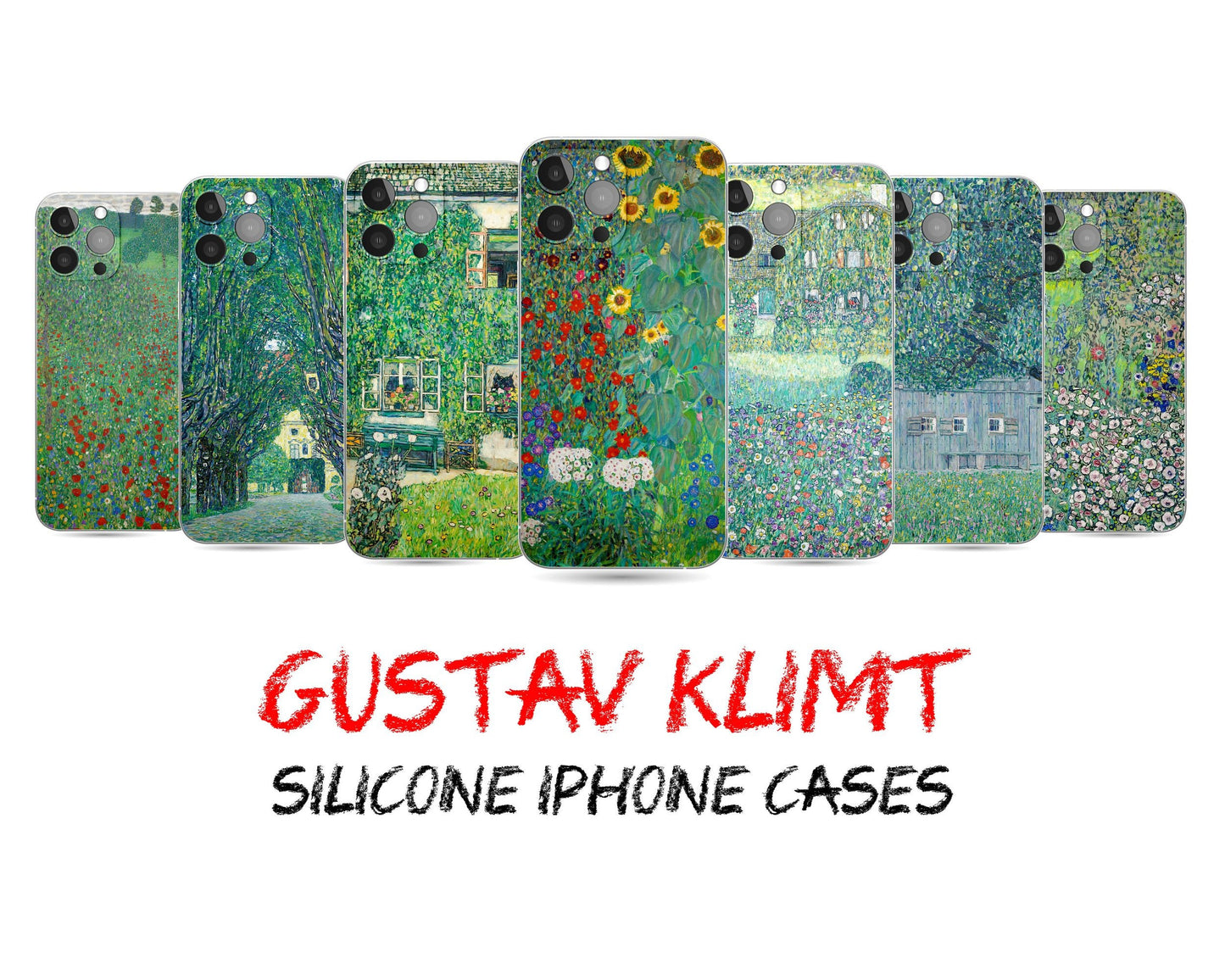 Gustav Klimt Garden Art iPhone 14 Case, Iphone 7 Plus Case, Iphone 8 Plus Case Art, Vivid Colors, Designer Iphone 8 Plus Case, Gift For Her