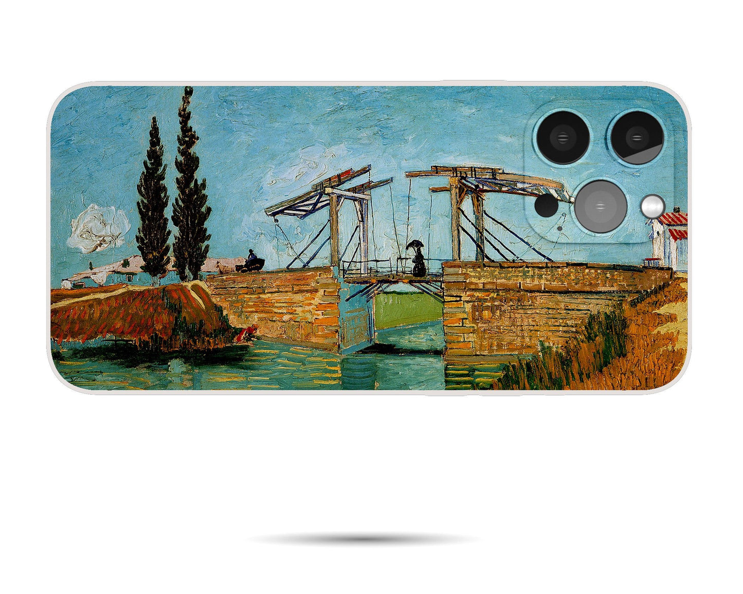 Vincent Van Gogh Langlois Bridge At Arles Phone Cover, Iphone 11 Case, Iphone Xs, Iphone 8 Plus Case Art, Vivid Colors, Aesthetic Phone Case