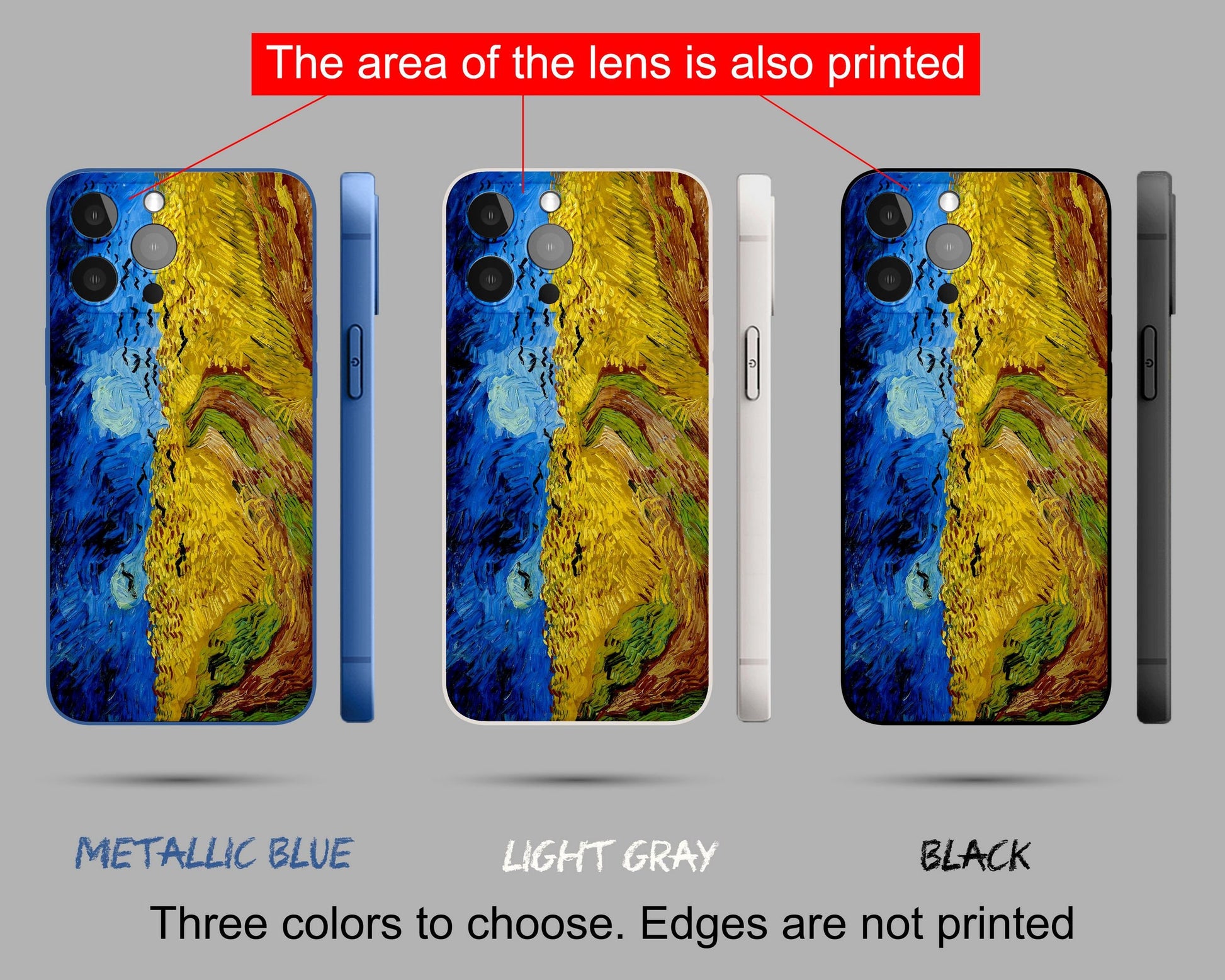 Vincent Van Gogh Wheatfield With Crows Iphone 14 Pro Max Case, Iphone Xr Case, Aesthetic Phone Case, Protective Case, Iphone Case Matte