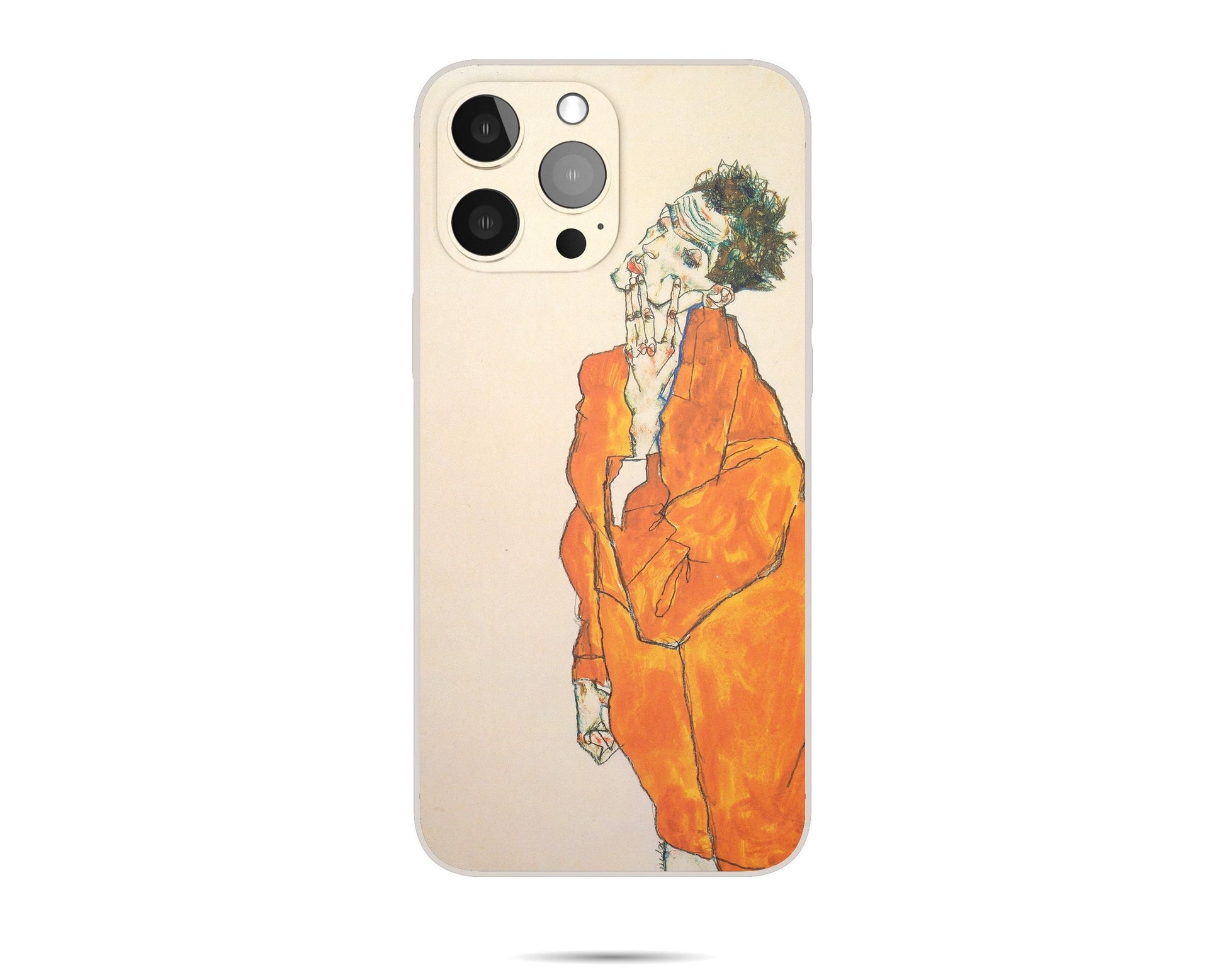 Iphone 14 Case Of Egon Schiele Famous Painting Iphone Cover, Iphone 13, Iphone Xr, Expressionist , Colorful, Designer Iphone 8 Plus Case