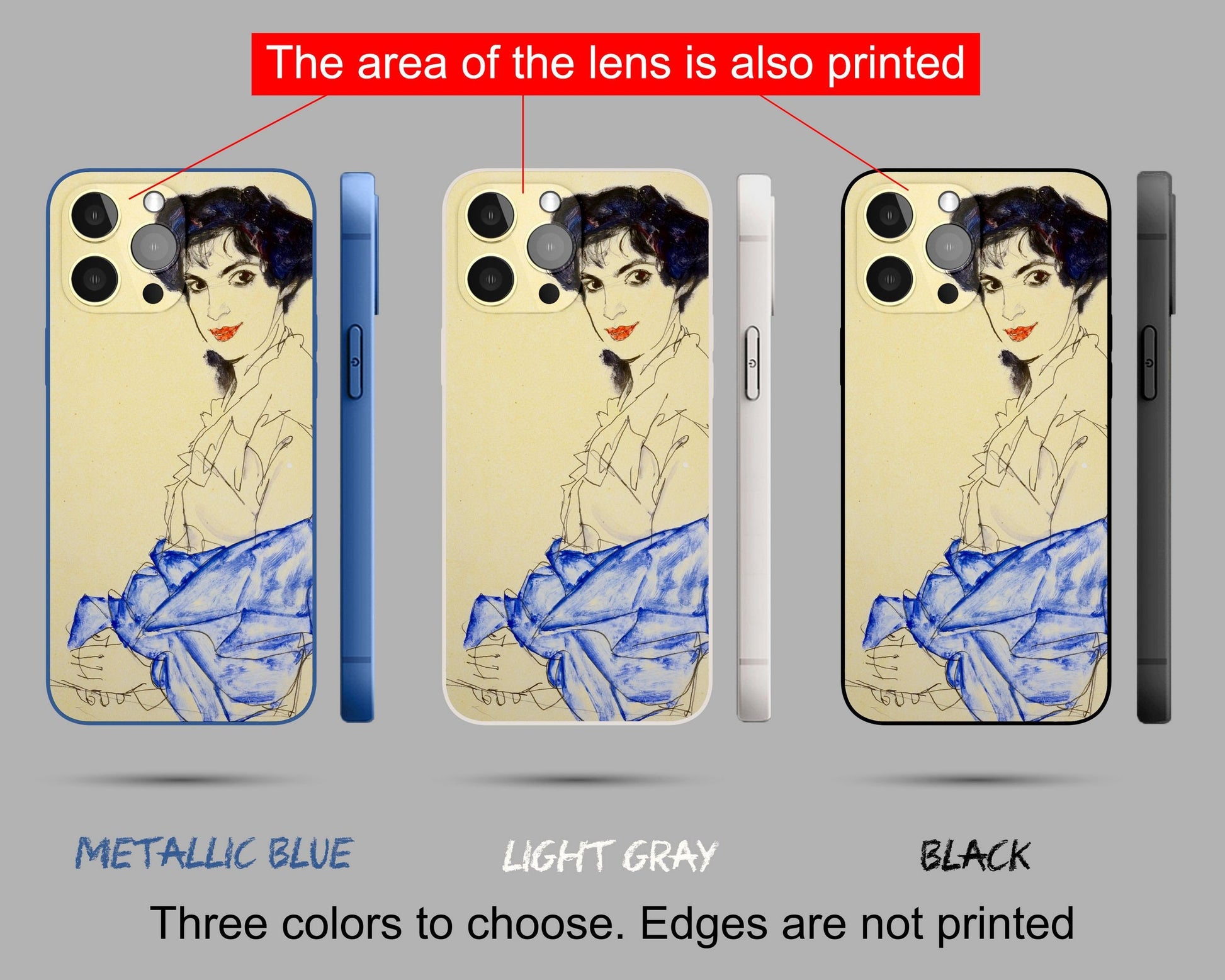 Iphone 14 Case Of Egon Schiele Famous Painting, Iphone 12 Pro Case, Iphone Xr, Aesthetic Phone Case, Birthday Gift, Iphone Case Matte