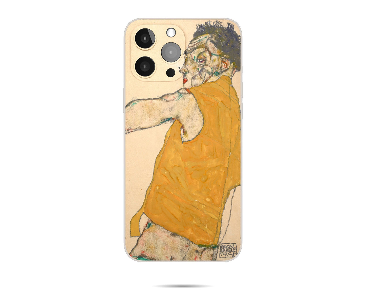 Iphone 14 Case Of Egon Schiele Famous Painting Iphone Cover, Iphone 11 Case, Designer Iphone 8 Plus Case, Gift For Her, Iphone Case Silicone