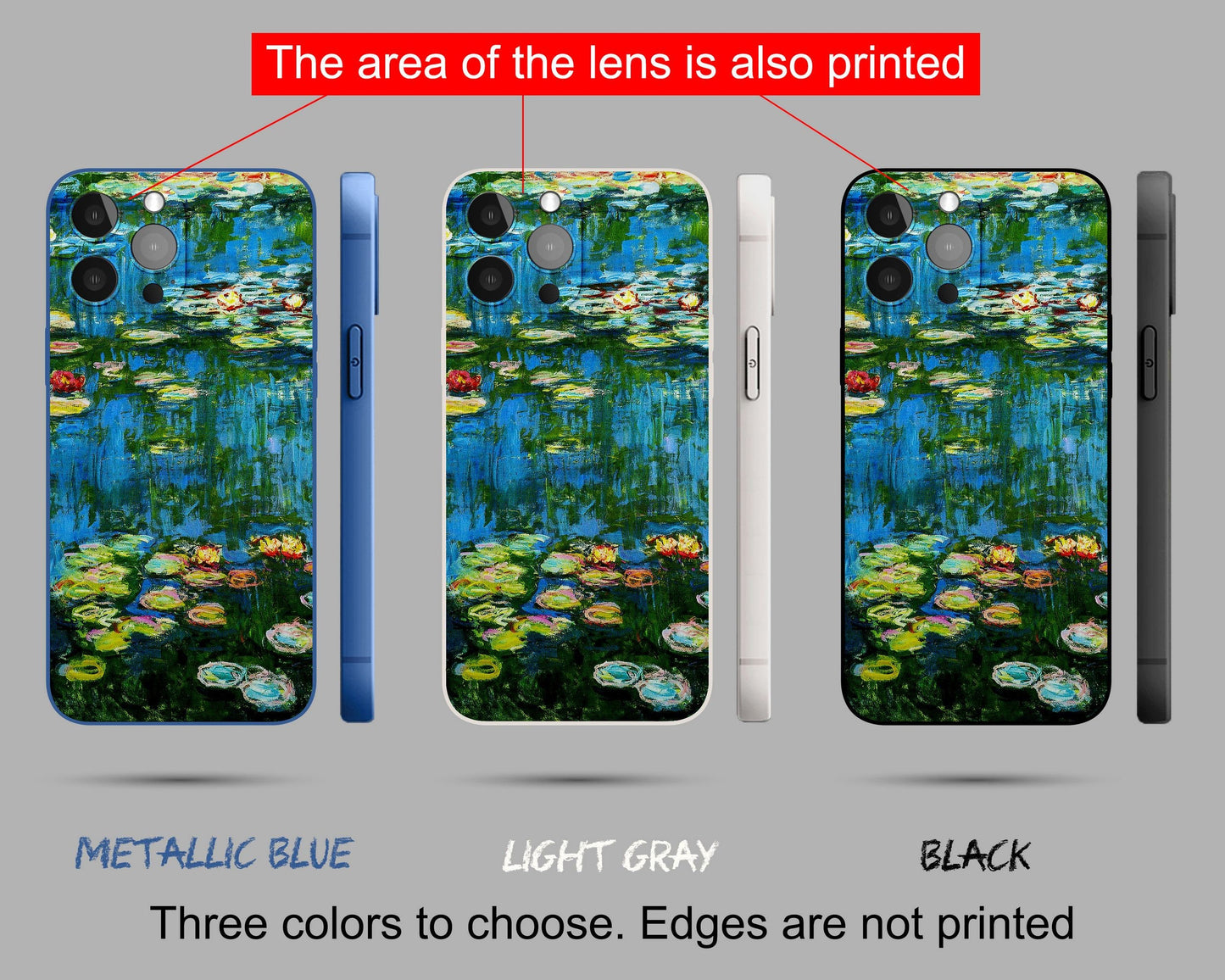 Claude Monet Famous Painting Water Lilies, Iphone Case, Iphone 13, Iphone Xs Max, Iphone 8 Plus Case Art, Vivid Colors, Aesthetic Iphone