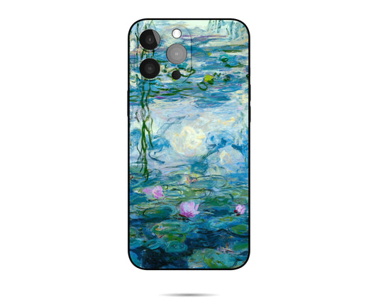 Claude Monet Famous Painting Water Lilies Iphone Cover, Iphone 8 Case, Iphone Xmax, Iphone 8 Plus Case Art, Iphone Case Silicone