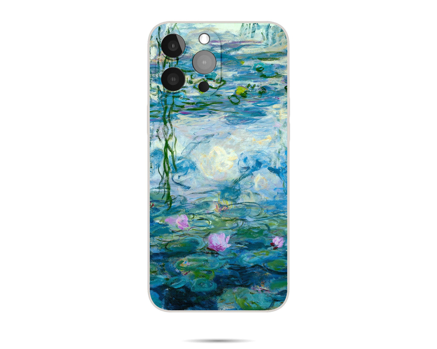 Claude Monet Famous Painting Water Lilies Iphone Cover, Iphone 8 Case, Iphone Xmax, Iphone 8 Plus Case Art, Iphone Case Silicone