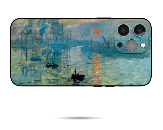 Claude Monet Famous Painting Impression Sunrise Iphone Case, Iphone 13 Pro Case, Iphone X Case, Iphone Case Protective, Iphone Case Matte