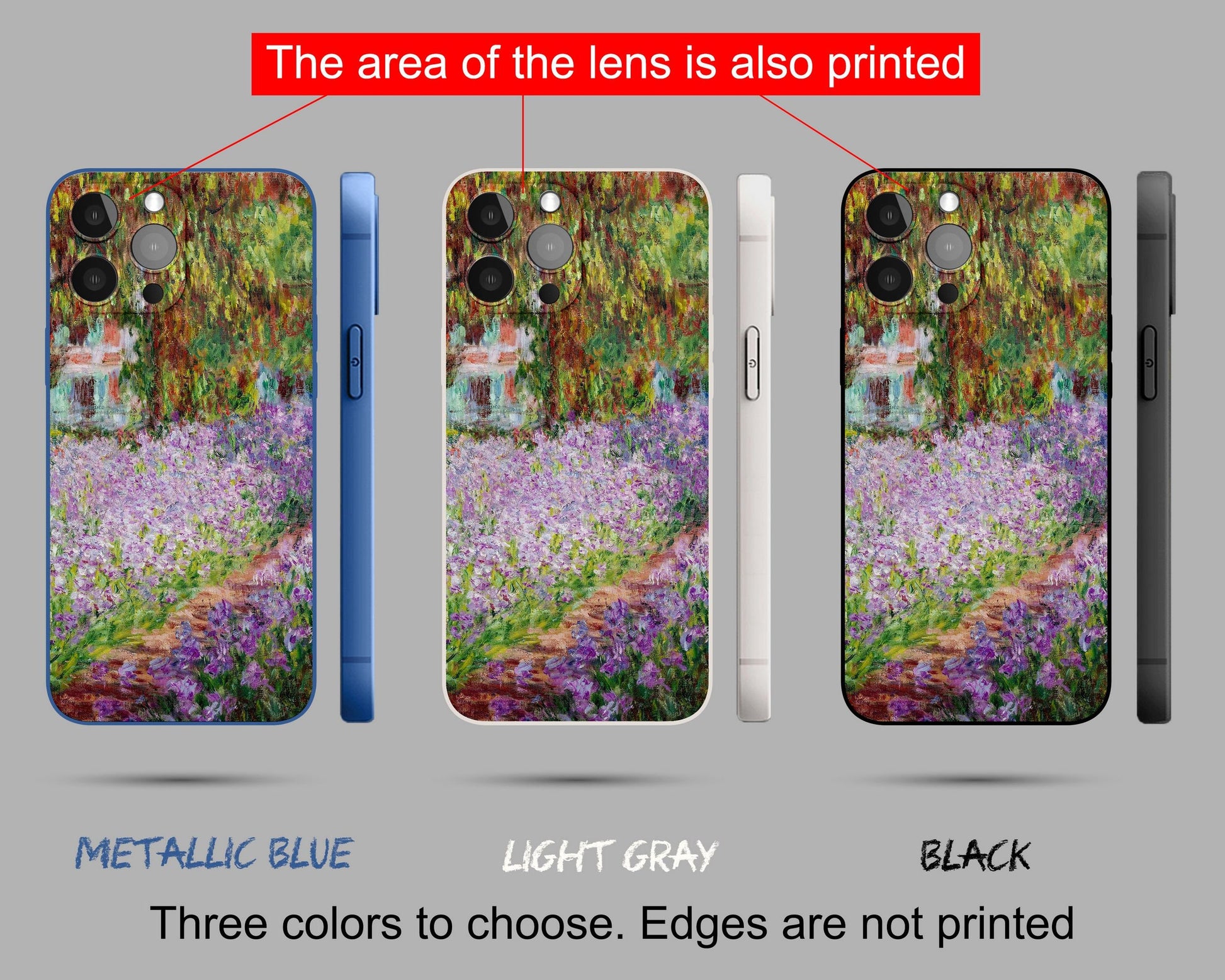 Claude Monet Painting Irises In Monet'S Garden Iphone 14 Plus Case, Iphone Se 2020, Iphone Case Protective, Iphone Case Silicone