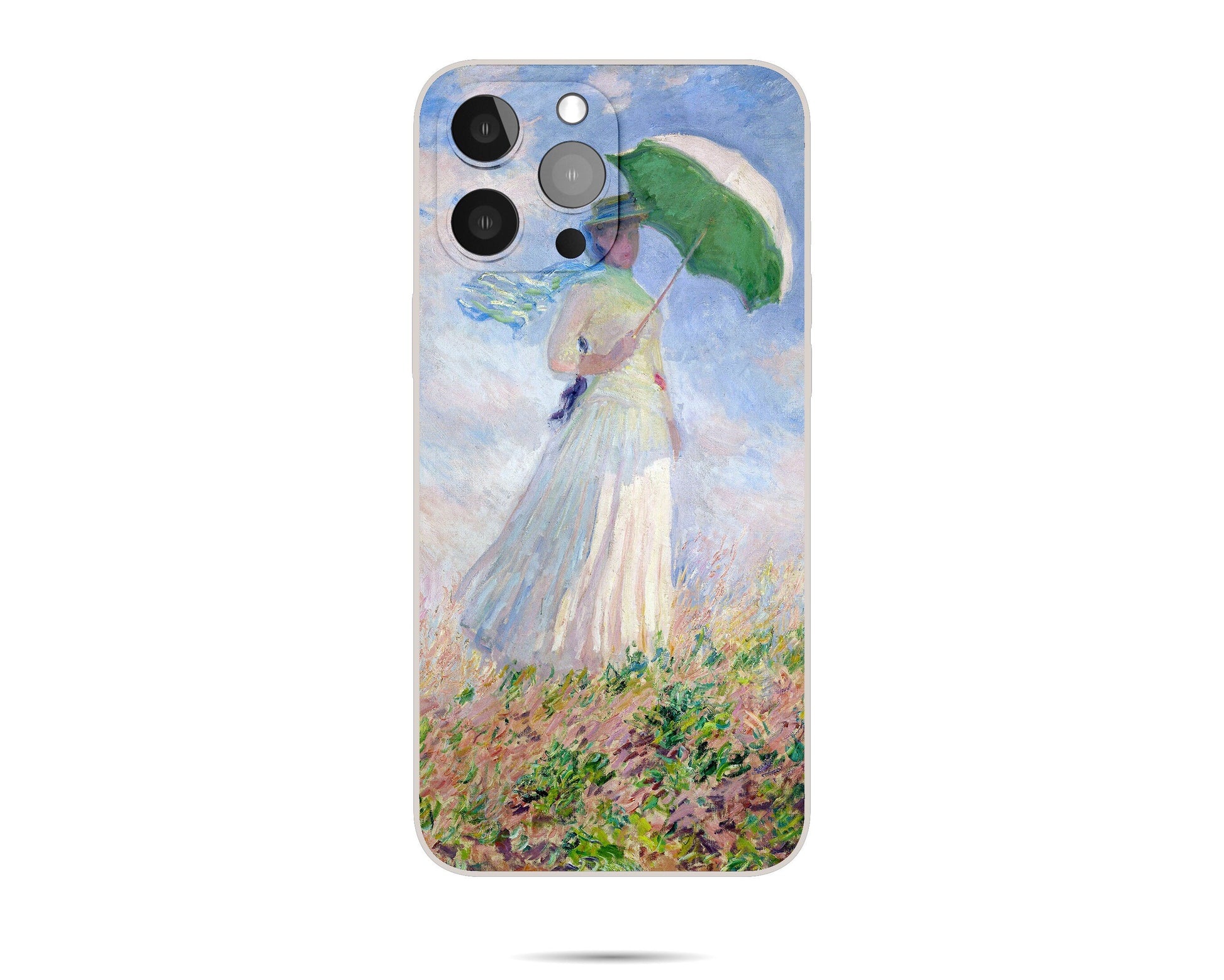 Claude Monet Woman With A Parasol, Facing Right Iphone Cover, Iphone 8 Case, Iphone 8 Plus Case Art, Protective Case, Silicone Case