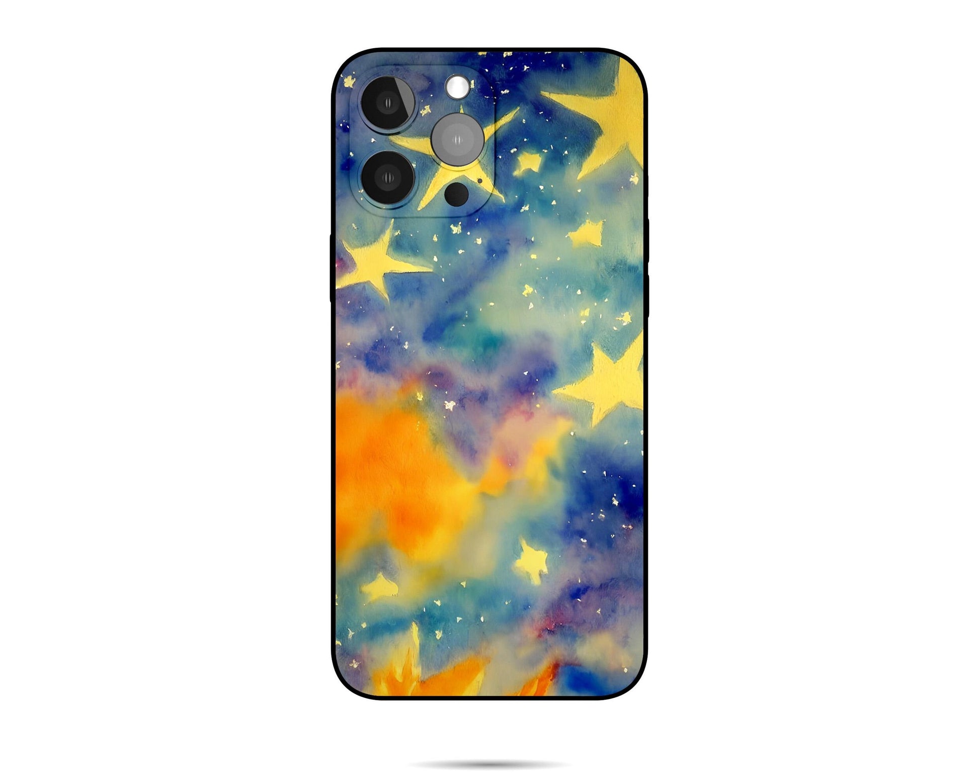 George Miller Original Watercolor Starry Night Iphone Case, Iphone 12, Iphone Se 2020 Case, Aesthetic Iphone, Gift For Her, Silicone Case