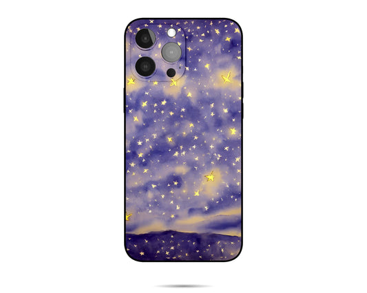 George Miller Original Watercolor Starry Night Iphone Cover, 11 Pro Case, Iphone 7 Plus Aesthetic Iphone, Gift For Her, Iphone Case Silicone