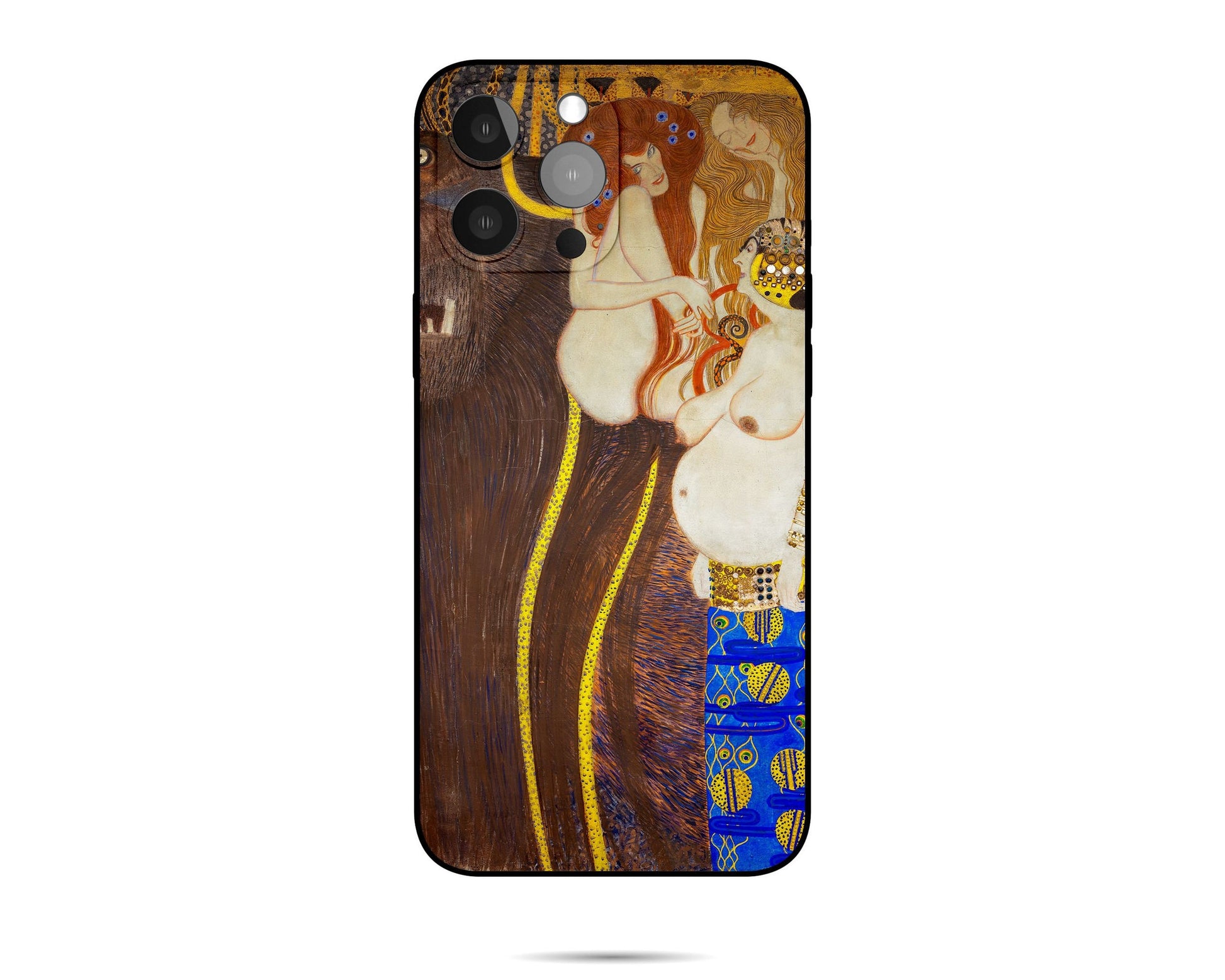 Iphone Case Of Gustav Klimt Painting Beethoven Frieze-The Hostile Powers, Iphone 12 Pro Case, Iphone 7 Case, Aesthetic Iphone, Gift For Her