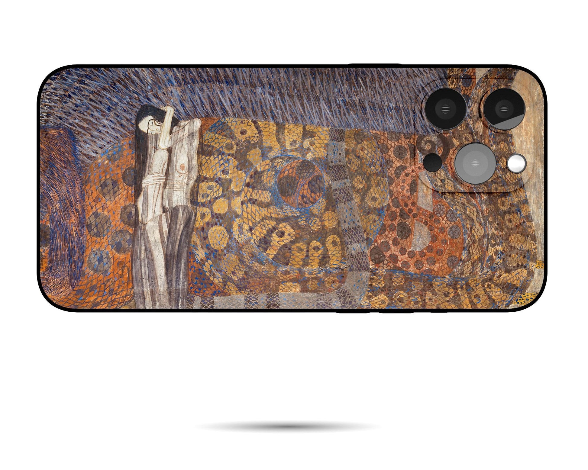 Iphone Case Gustav Klimt Painting Beethoven Frieze-The Hostile Powers, Iphone 13 Mini Case, Iphone Xs Max, Gift For Her, Iphone Case Matte
