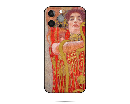 Iphone Case Of Gustav Klimt Painting Hygieia Iphone Case, Iphone 14 Plus Case, Aesthetic Iphone, Birthday Gift, Iphone Case Silicone
