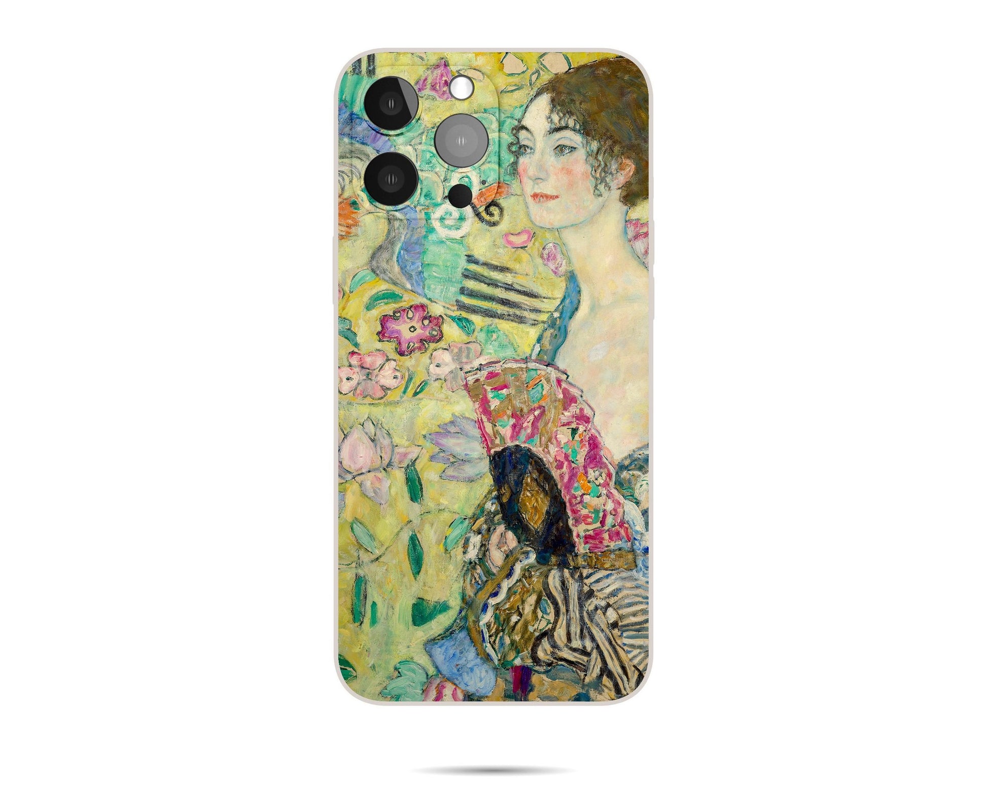 Iphone Case Of Gustav Klimt Painting Lady With Fan, Iphone 13, Iphone Se Case, Art Nouveau, Vivid Colors, Designer Iphone 8 Plus Case