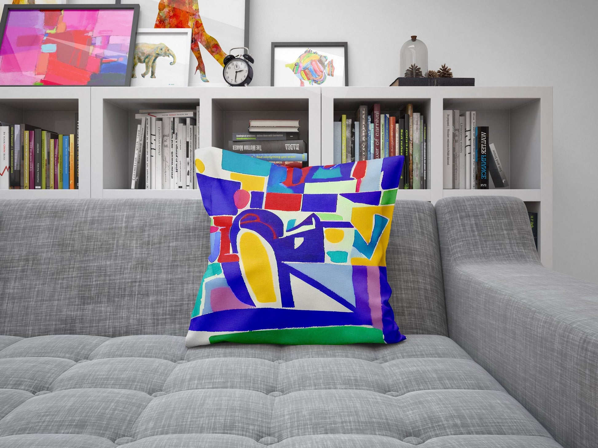Abstract Art Matisse Style Throw Pillow, Abstract Pillow, Designer Pillow, Colorful Pillow Case, Fashion, Housewarming Gift, Indoor Pillow
