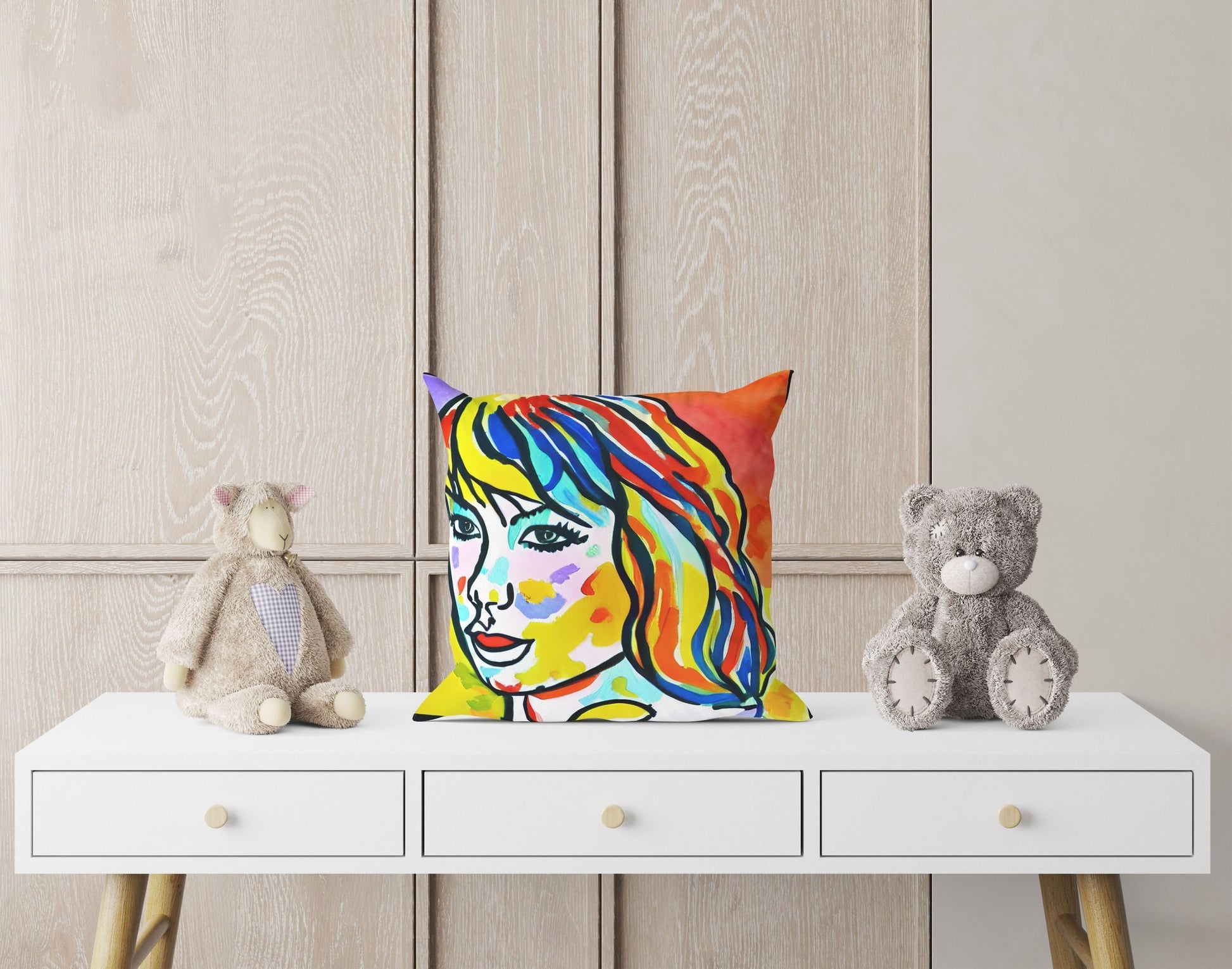 Taylor Swift Throw Pillow Cover, Abstract Throw Pillow Cover, Art