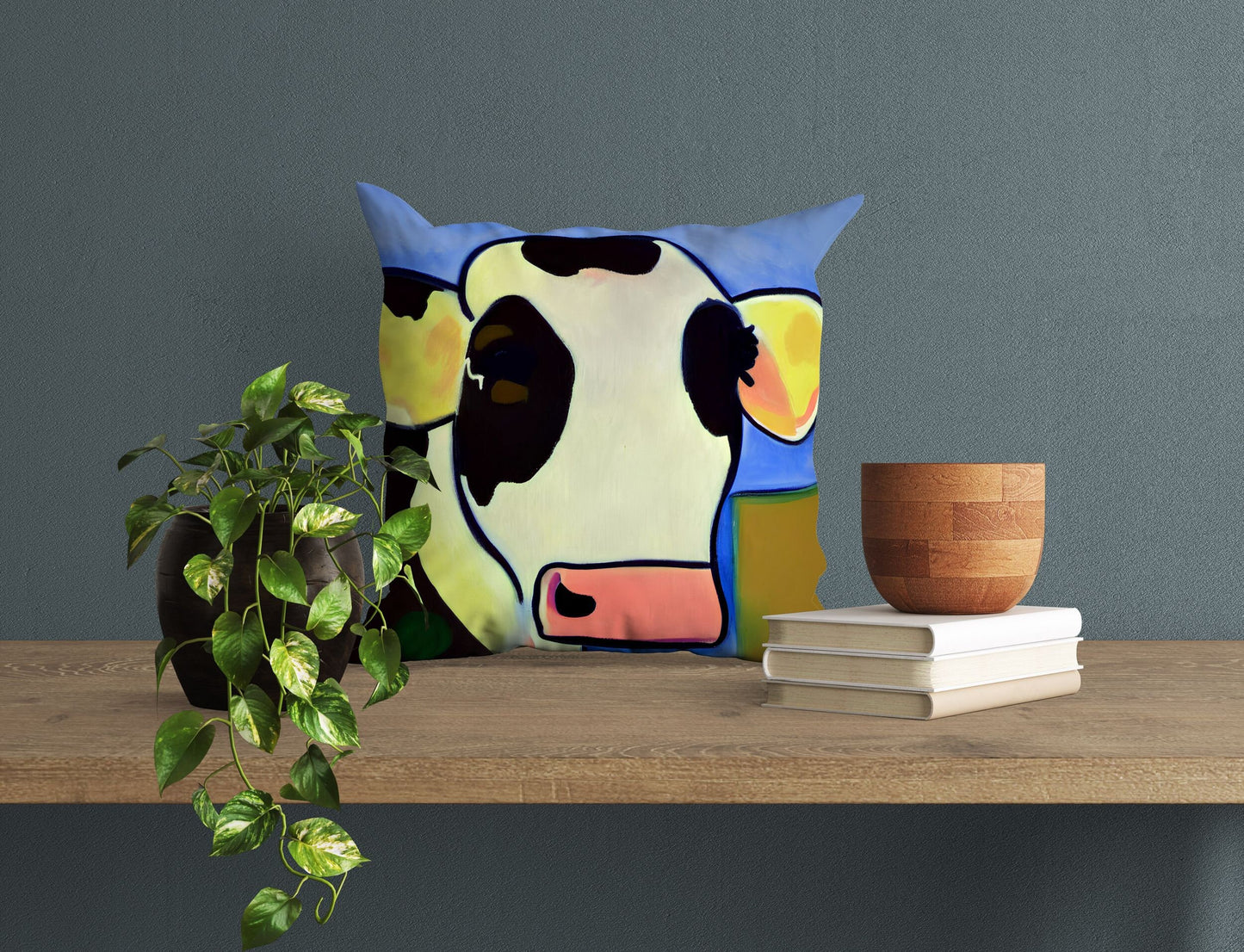 Milk Cow Original Art, Tapestry Pillows, Abstract Art Pillow, Comfortable, Colorful Pillow Case, Fashion, Home And Living, Sofa Pillows