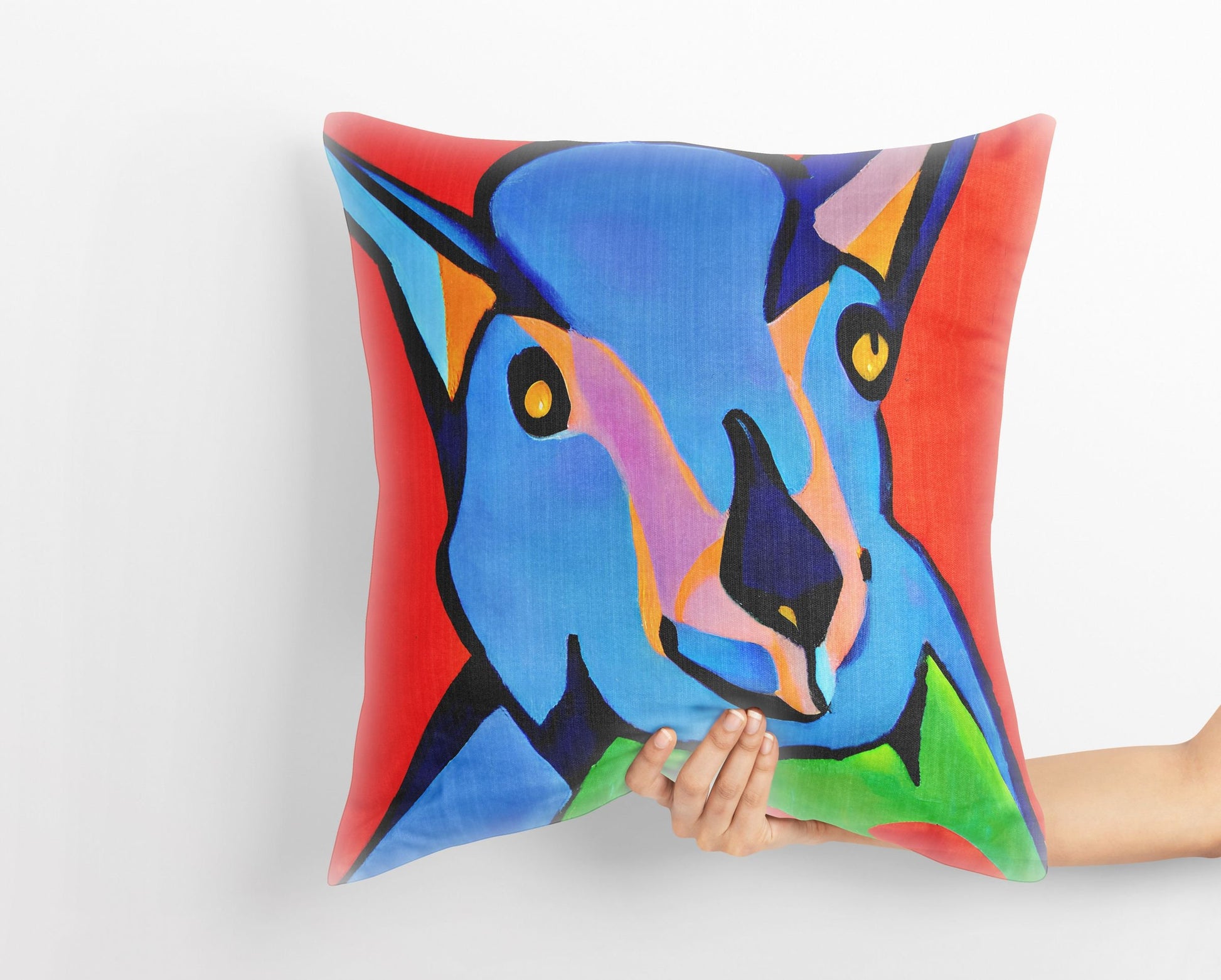 Australian Wildlife Kangaroo Pillow Case, Abstract Throw Pillow Cover, Artist Pillow, Large Pillow Cases, Housewarming Gift, Sofa Pillows