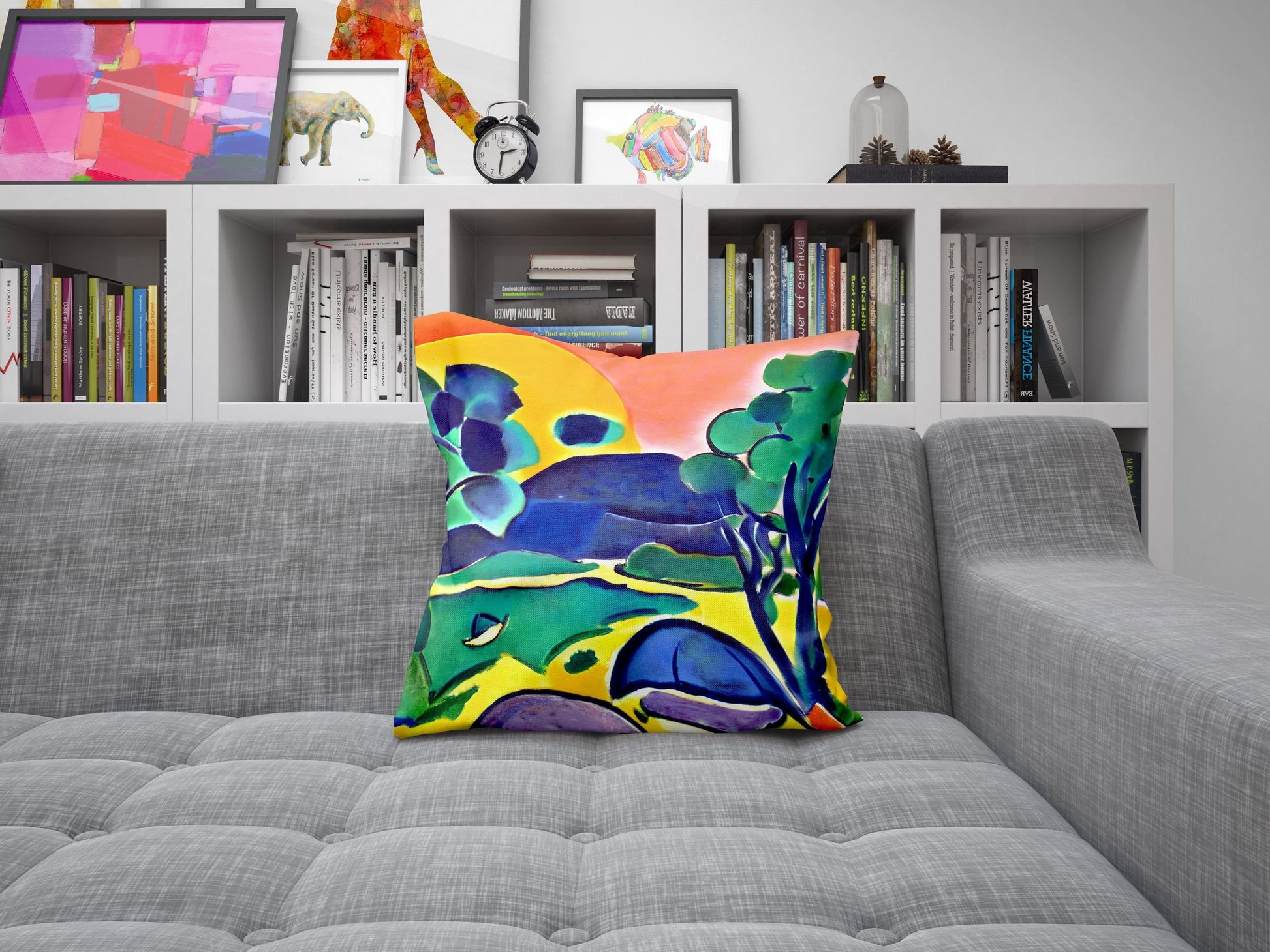 Abstract Landscape Toss Pillow, Abstract Pillow Case, Art Pillow, Contemporary Pillow, 24X24 Pillow Case, Christmas Pillow Covers