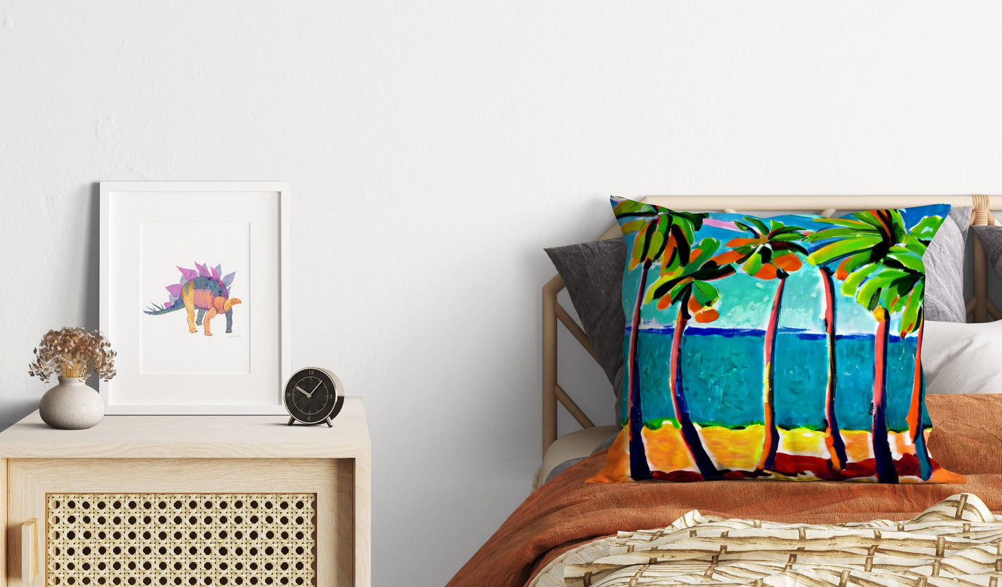 Coconut Trees On The Beach Tapestry Pillows, Abstract Throw Pillow, Soft Pillow Large Pillow Cases, Christmas Pillow Covers, Sofa Pillows